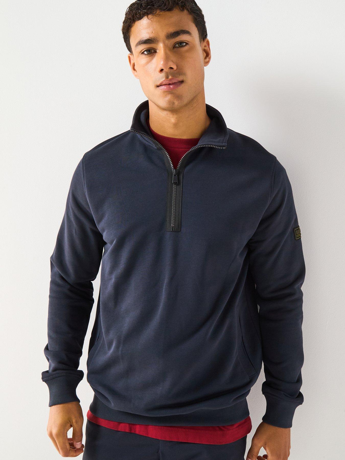 undefined Outline 1/4 Zip Sweatshirt - Navy