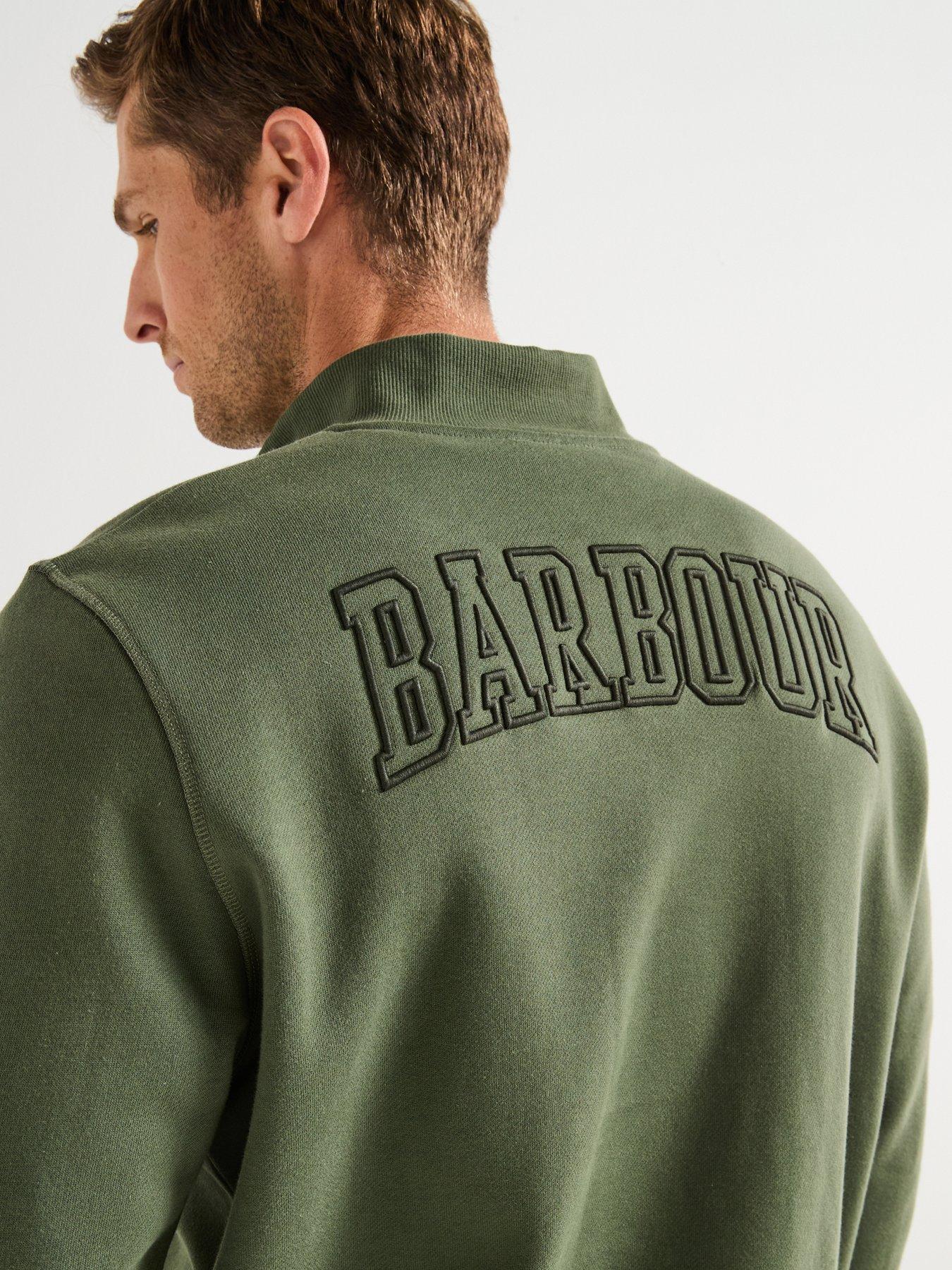 Image 2 of 6 of Barbour Cragwell Relaxed Fit Half Zip Sweatshirt - Green