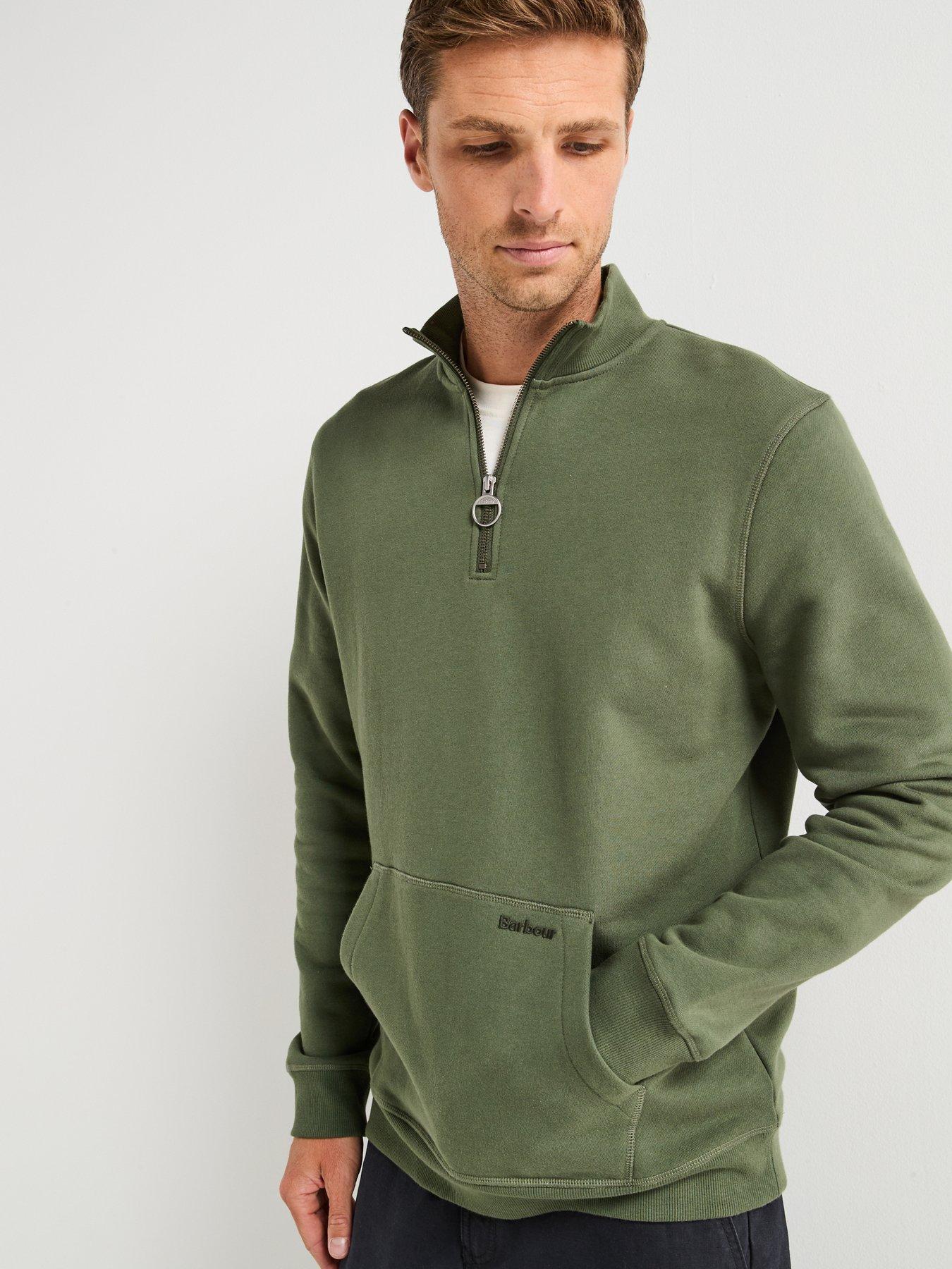 Image 6 of 6 of Barbour Cragwell Relaxed Fit Half Zip Sweatshirt - Green
