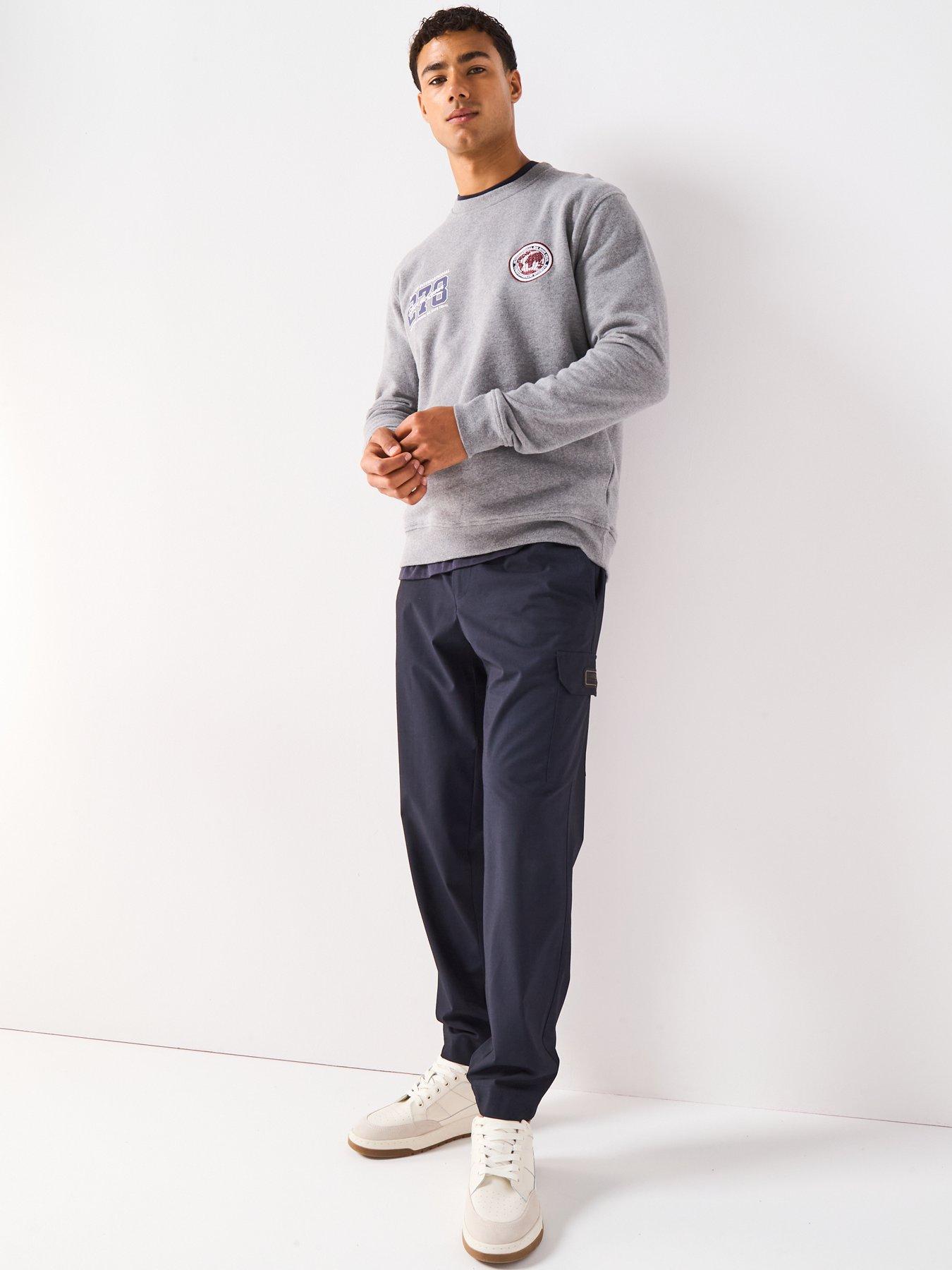  image of barbour-international-steve-mcqueen-crew-sweat-top--grey