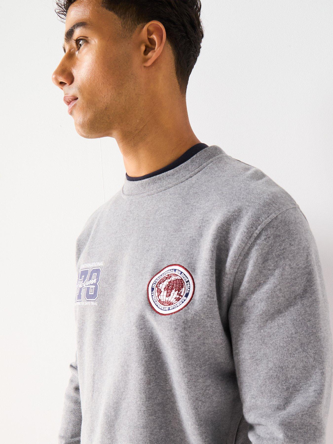  image of barbour-international-steve-mcqueen-crew-sweat-top--grey