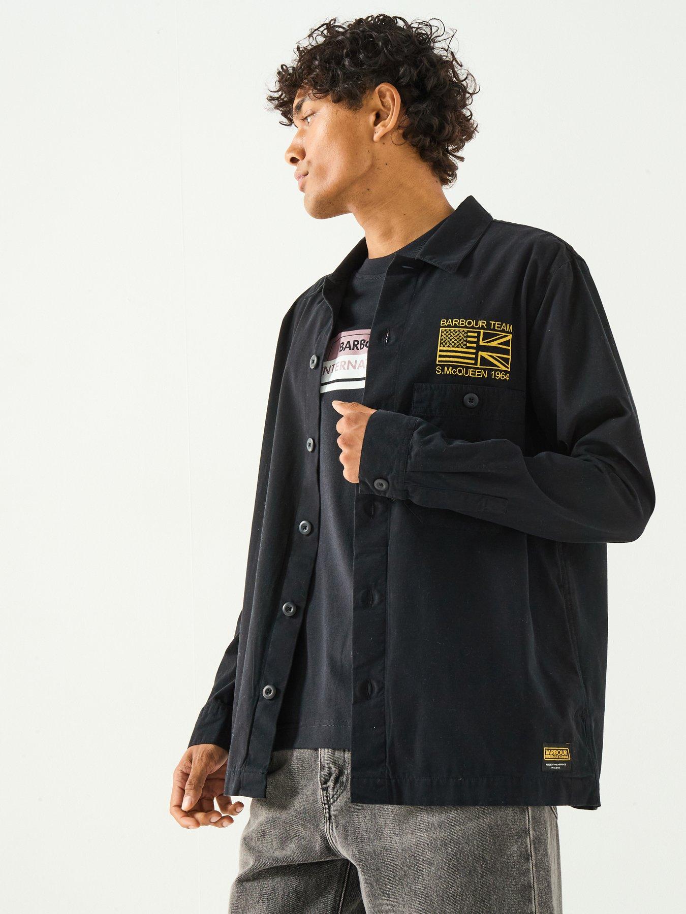  image of barbour-international-steve-mcqueen-overshirt--black