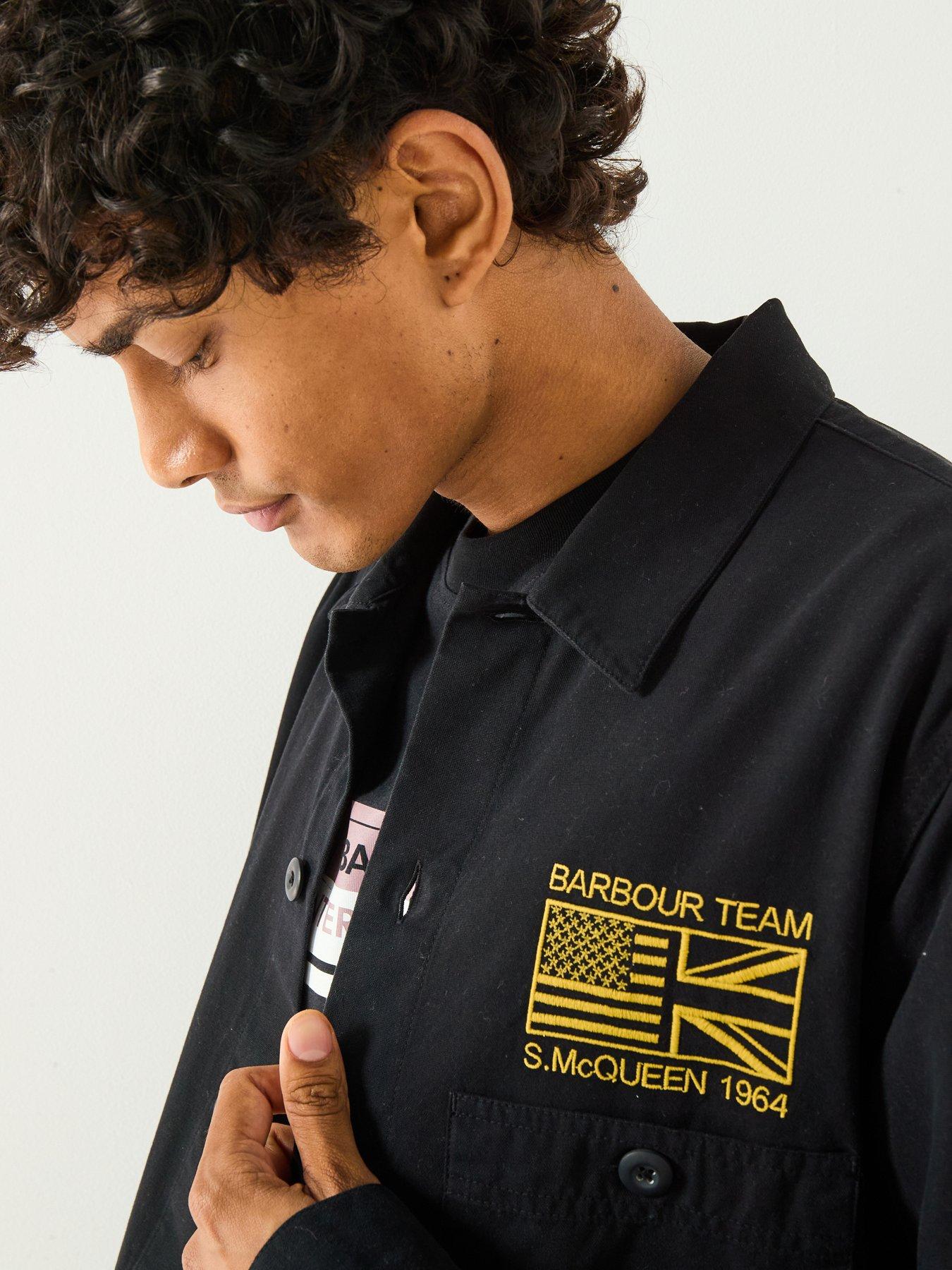  image of barbour-international-steve-mcqueen-overshirt--black