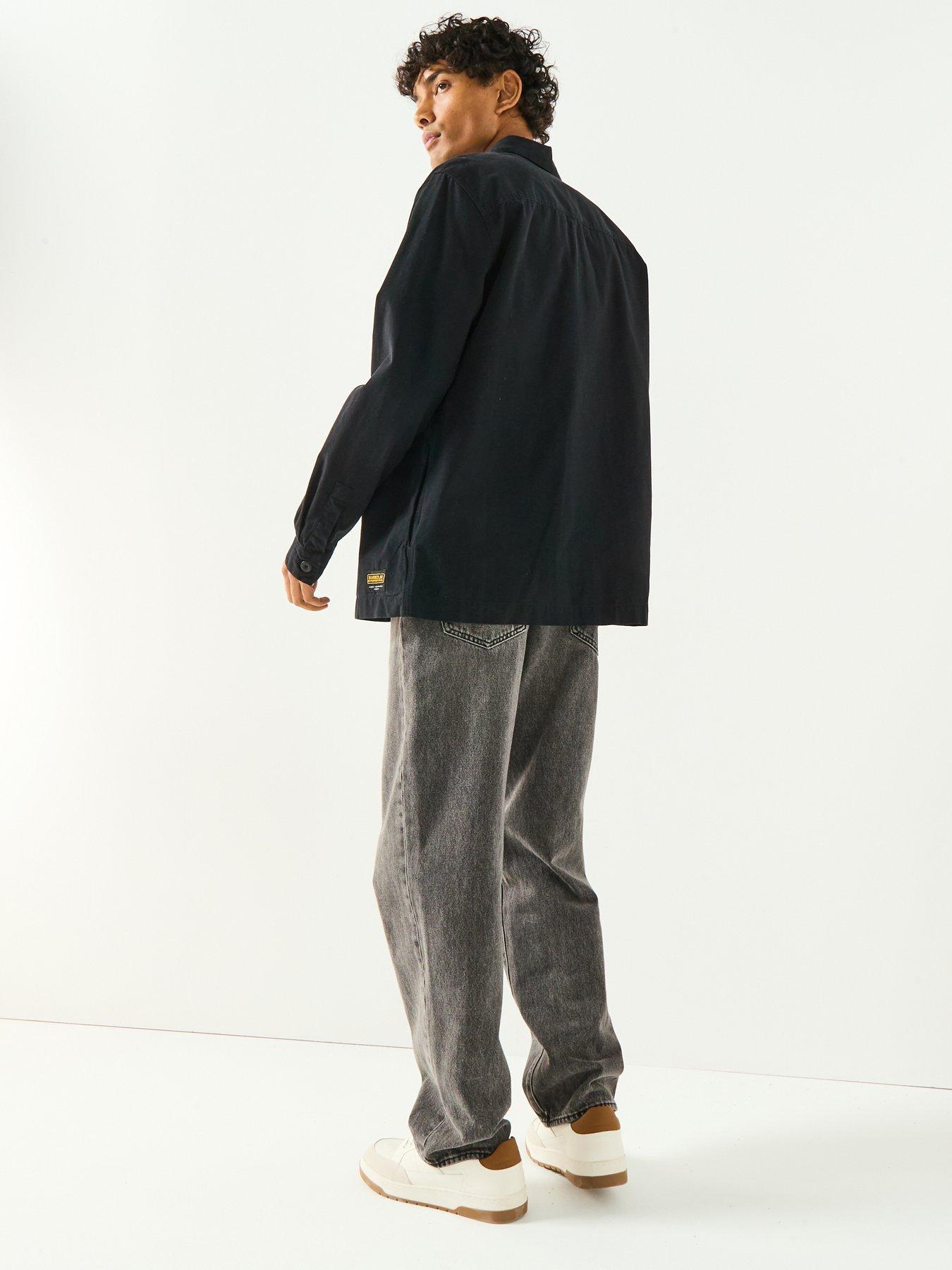  image of barbour-international-steve-mcqueen-overshirt--black