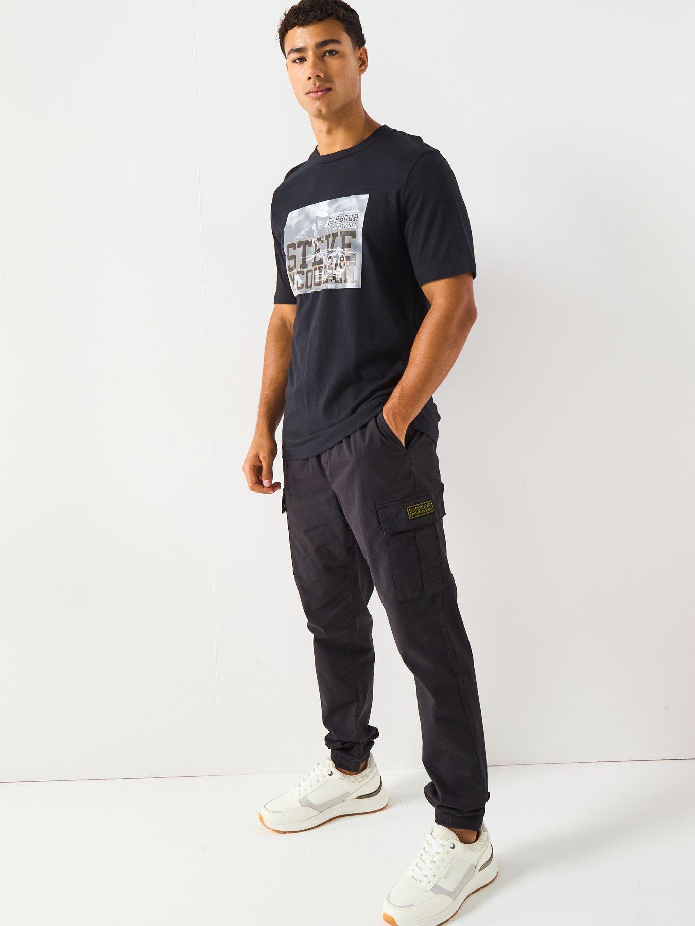 Image 3 of 6 of Barbour International Steve McQueen Relaxed Scape Graphic T-Shirt- Black