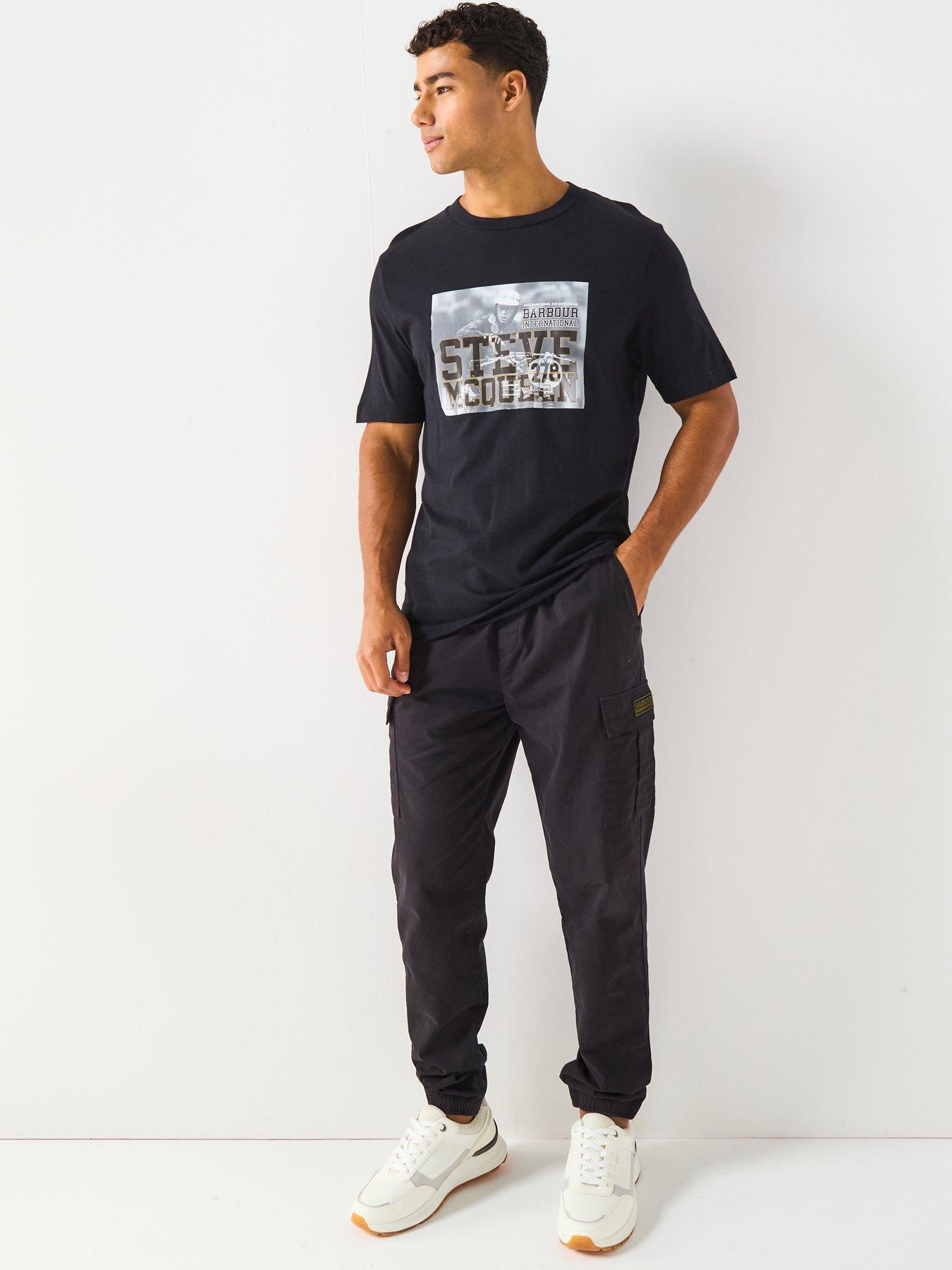 Image 4 of 6 of Barbour International Steve McQueen Relaxed Scape Graphic T-Shirt- Black