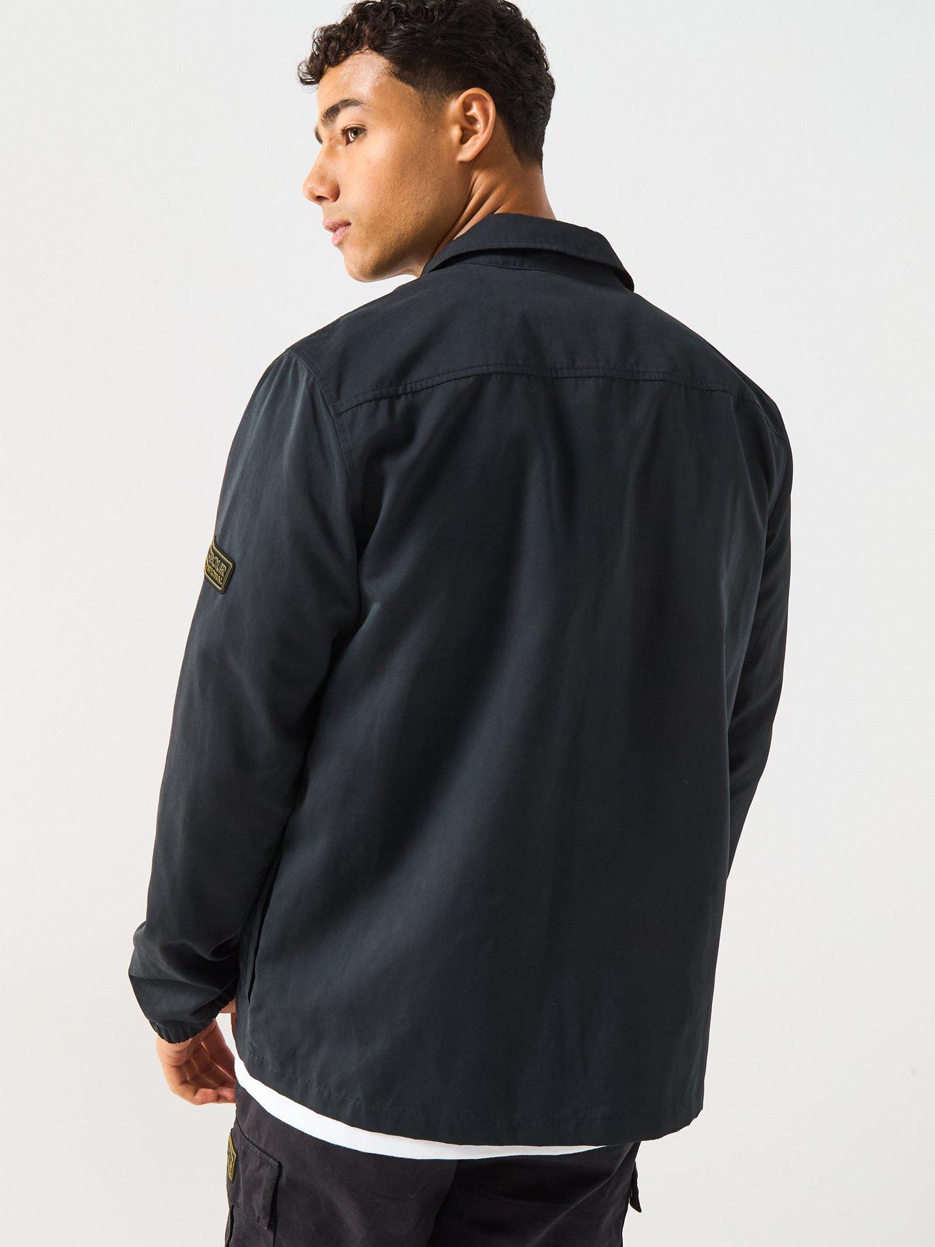  image of barbour-international-coil-nylon-overshirt--black