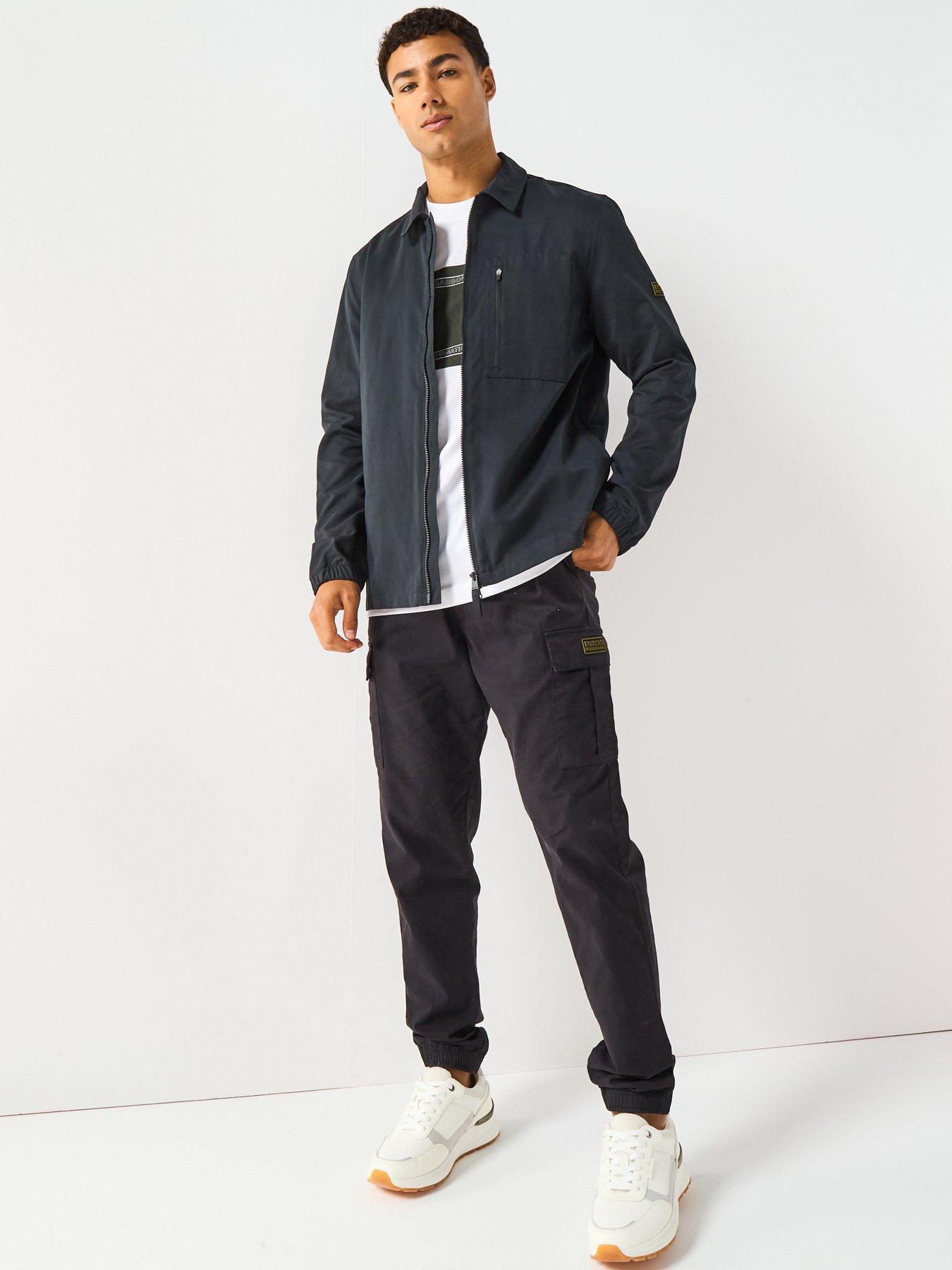  image of barbour-international-coil-nylon-overshirt--black