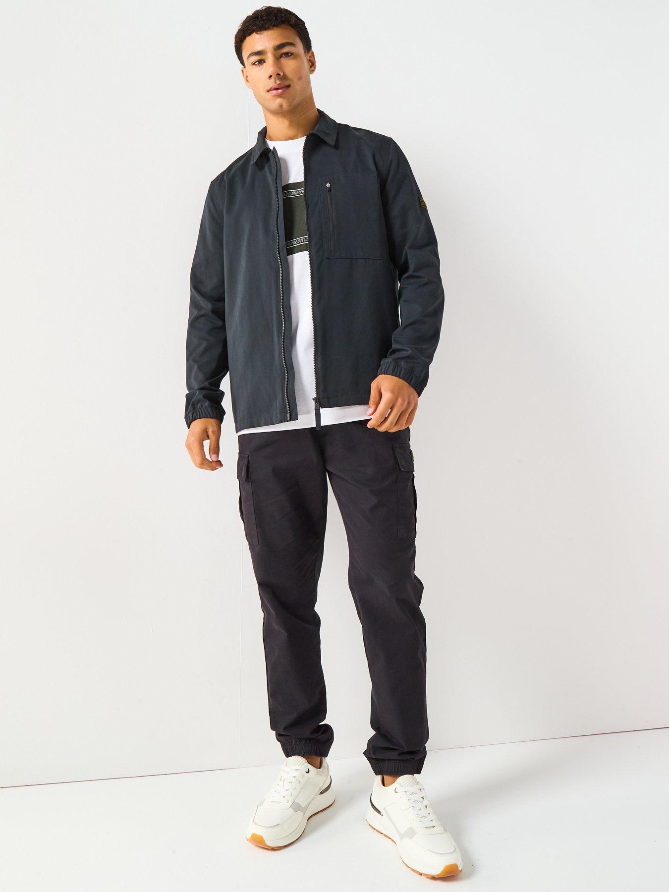  image of barbour-international-coil-nylon-overshirt--black