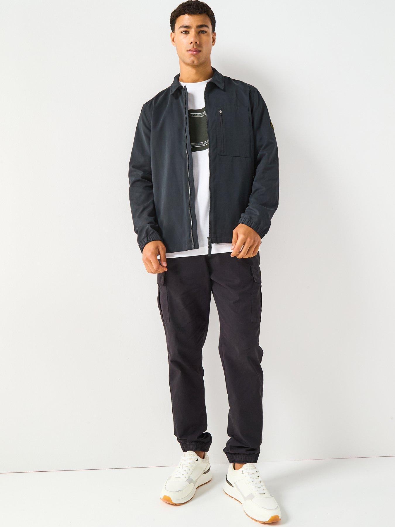  image of barbour-international-coil-nylon-overshirt--black