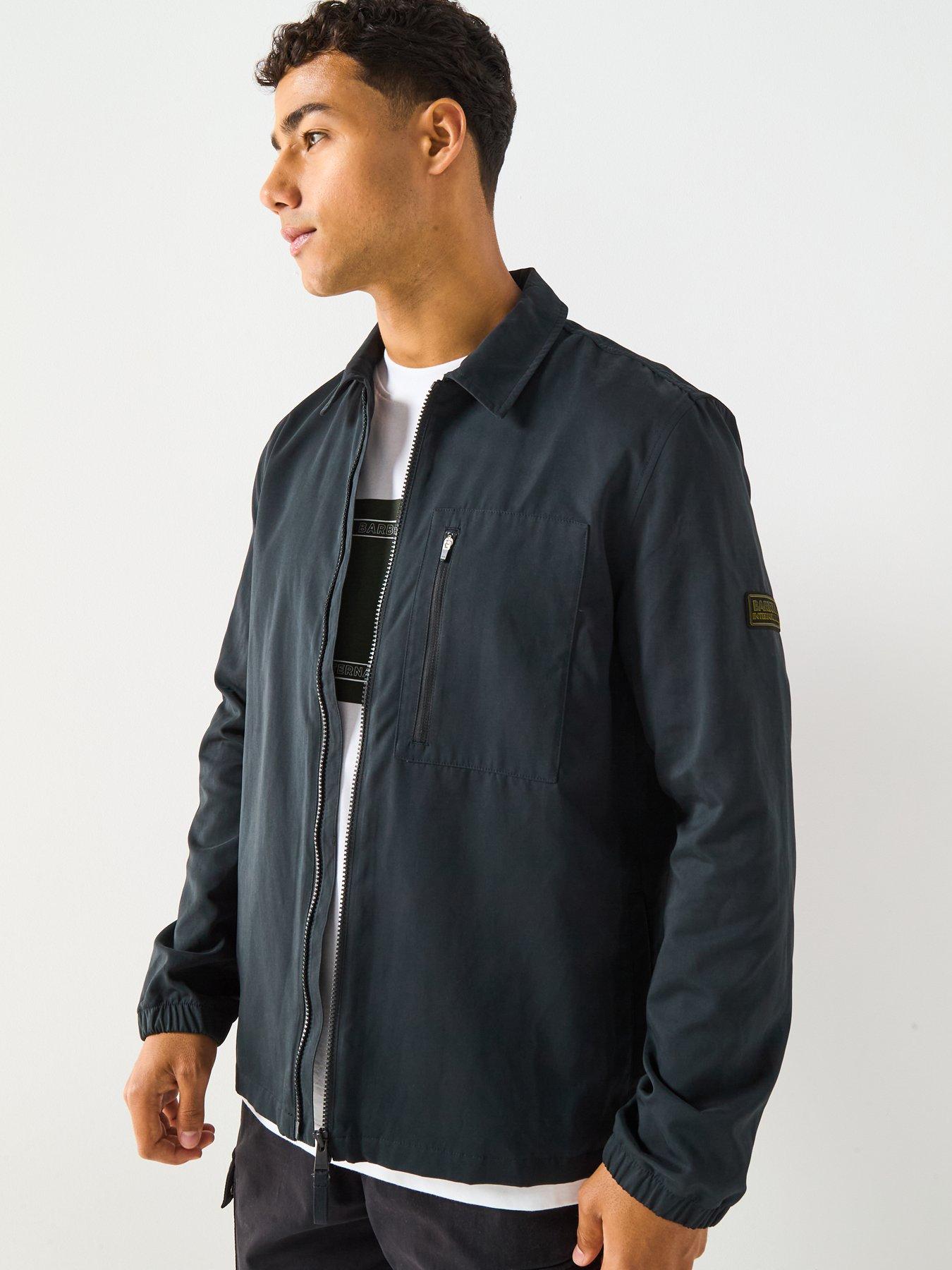  image of barbour-international-coil-nylon-overshirt--black