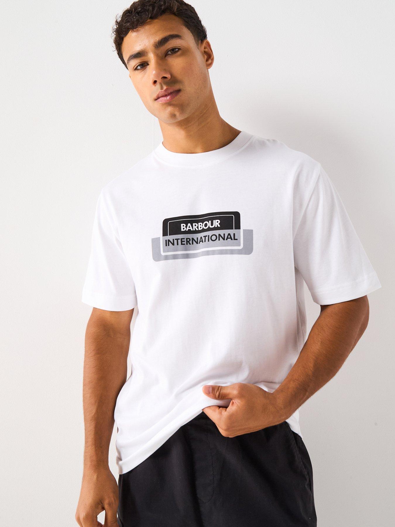 Image 1 of 6 of Barbour International Optic T-Shirt- White