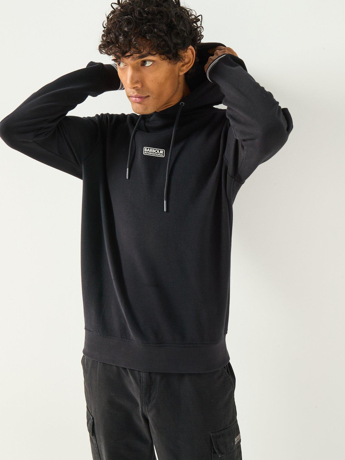  image of barbour-international-stelar-hoodie--black