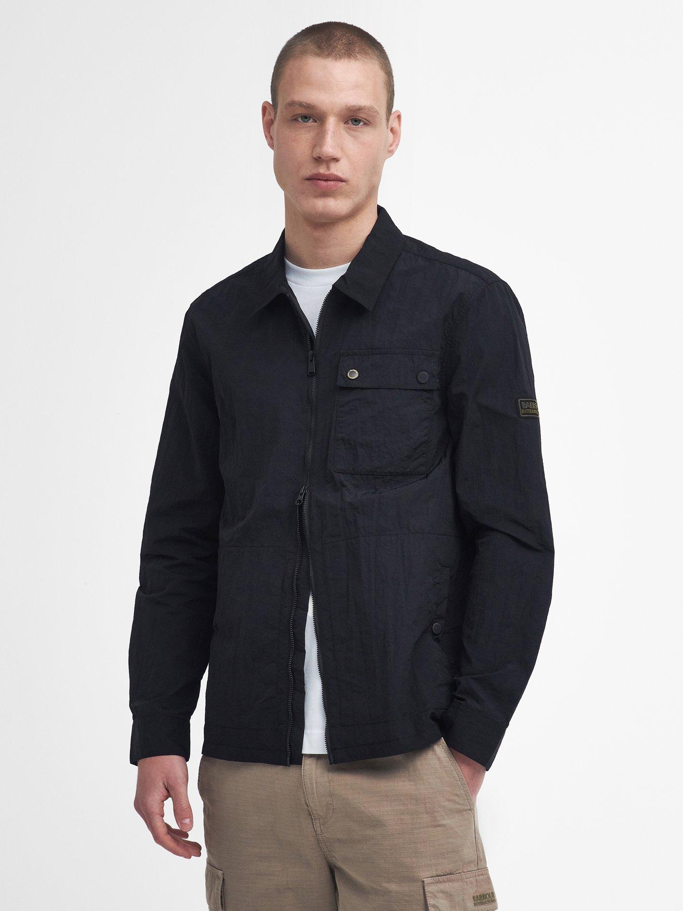 Image 1 of 6 of Barbour International Inline Zipped Overshirt-black