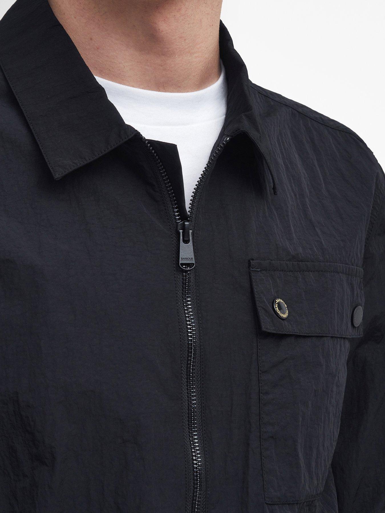 Image 5 of 6 of Barbour International Inline Zipped Overshirt-black