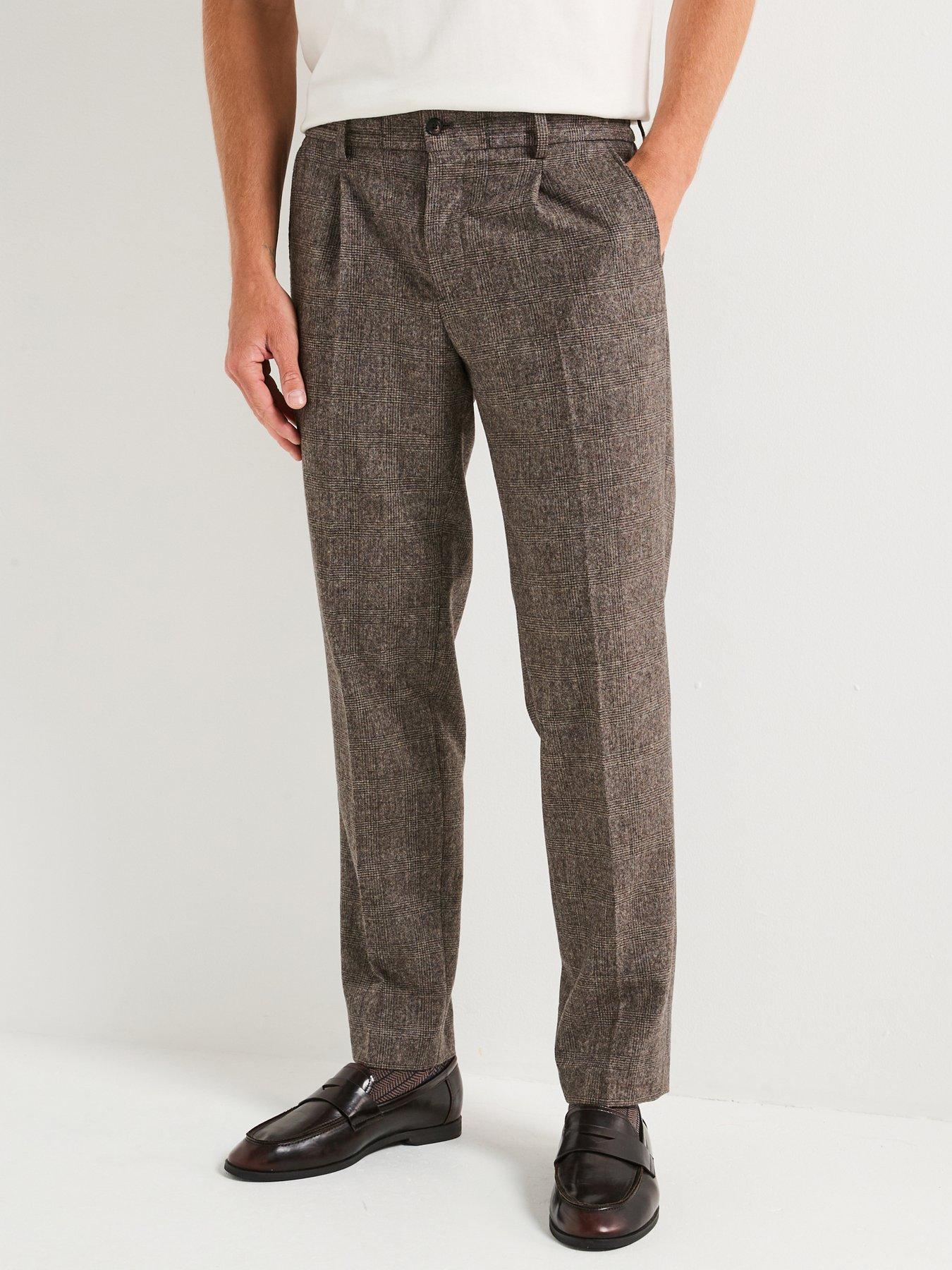Barbour Kensington Check Trousers - Brown