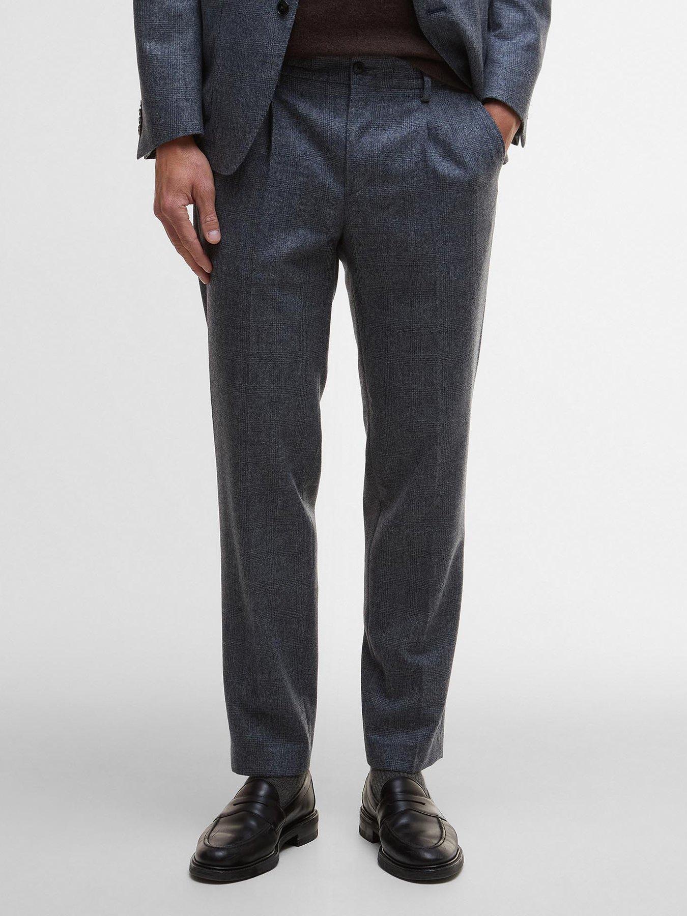 Barbour Kensington Check Trousers- Navy