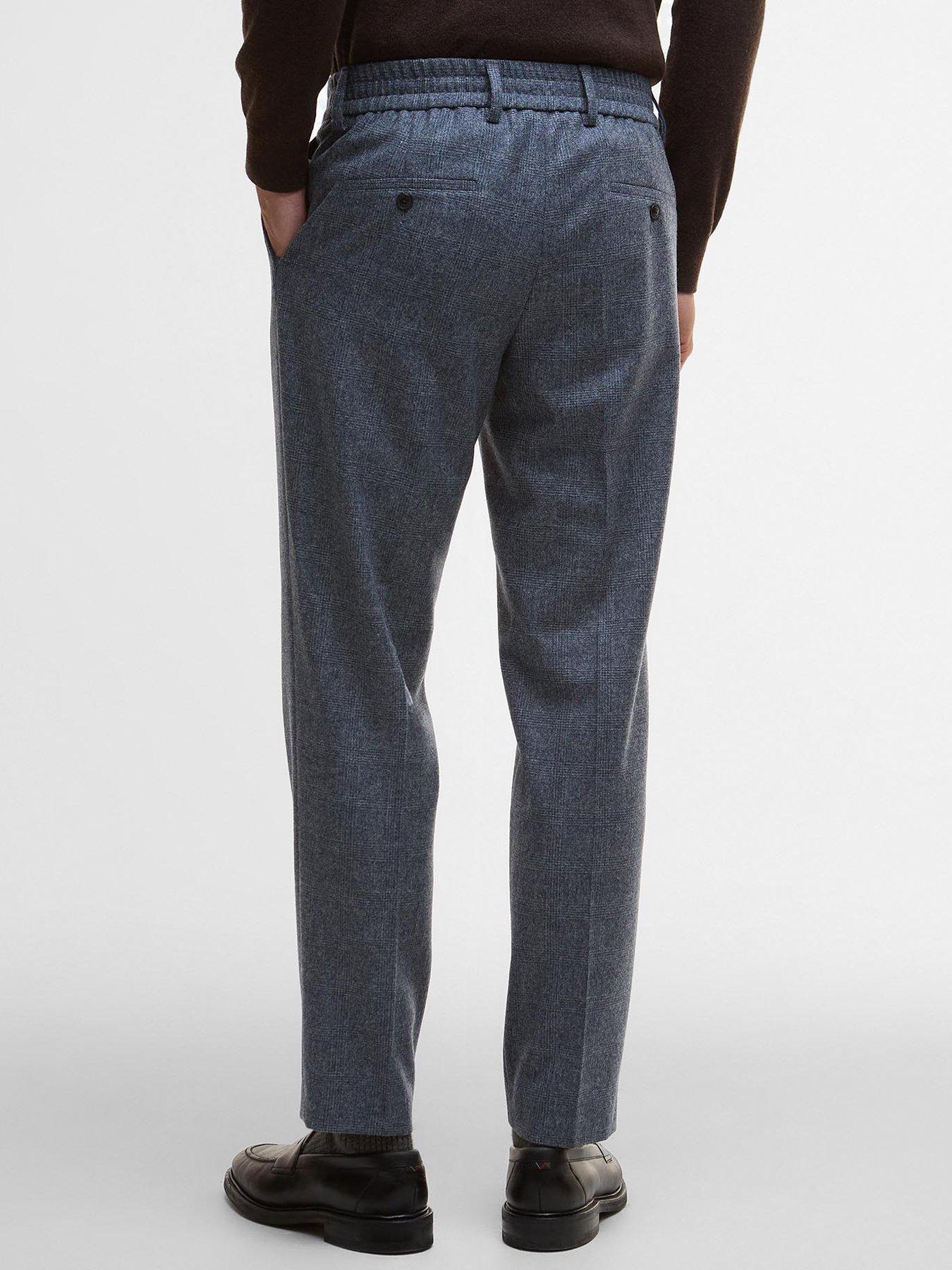 Image 2 of 6 of Barbour Kennsington Check Trousers- Navy