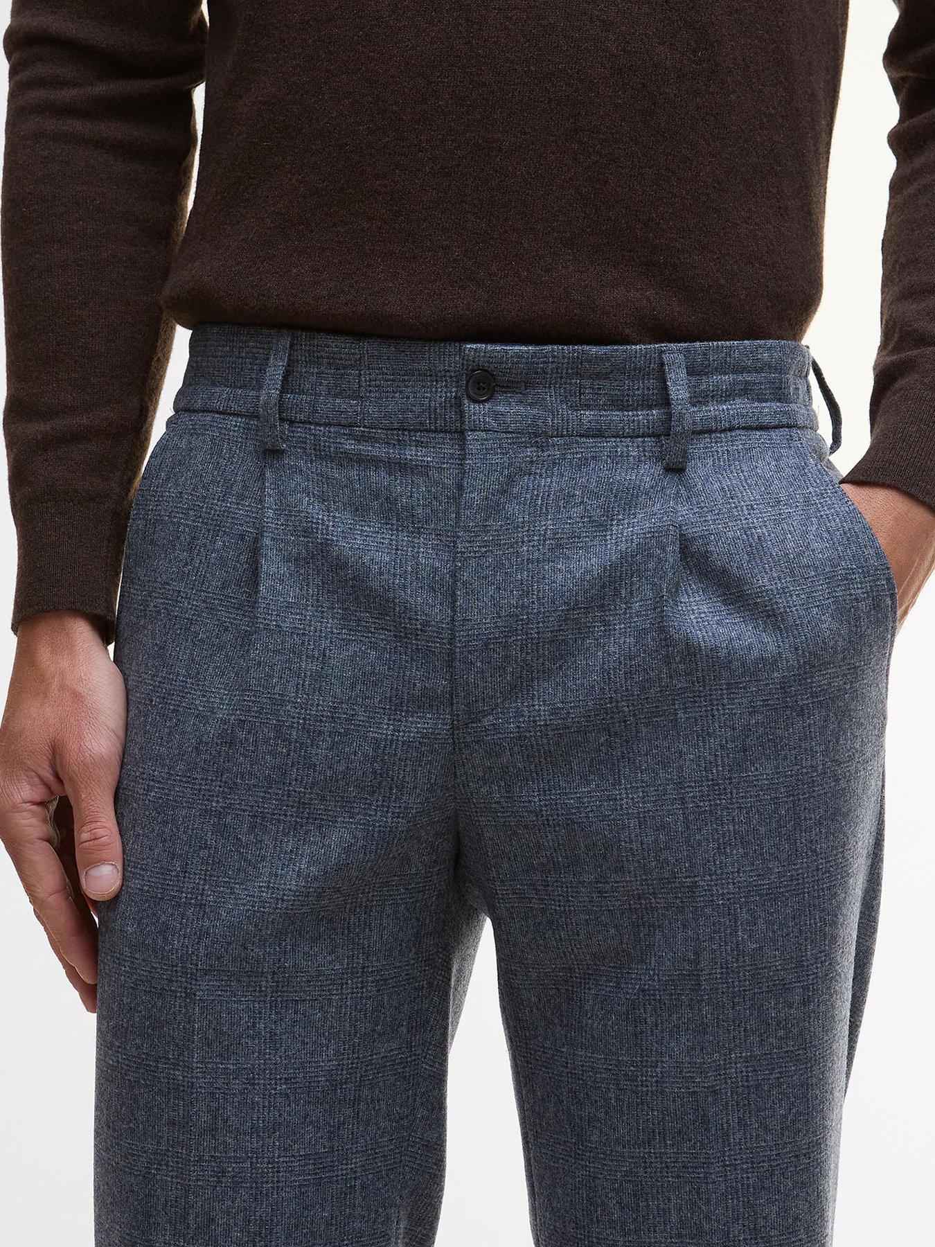Image 4 of 6 of Barbour Kennsington Check Trousers- Navy