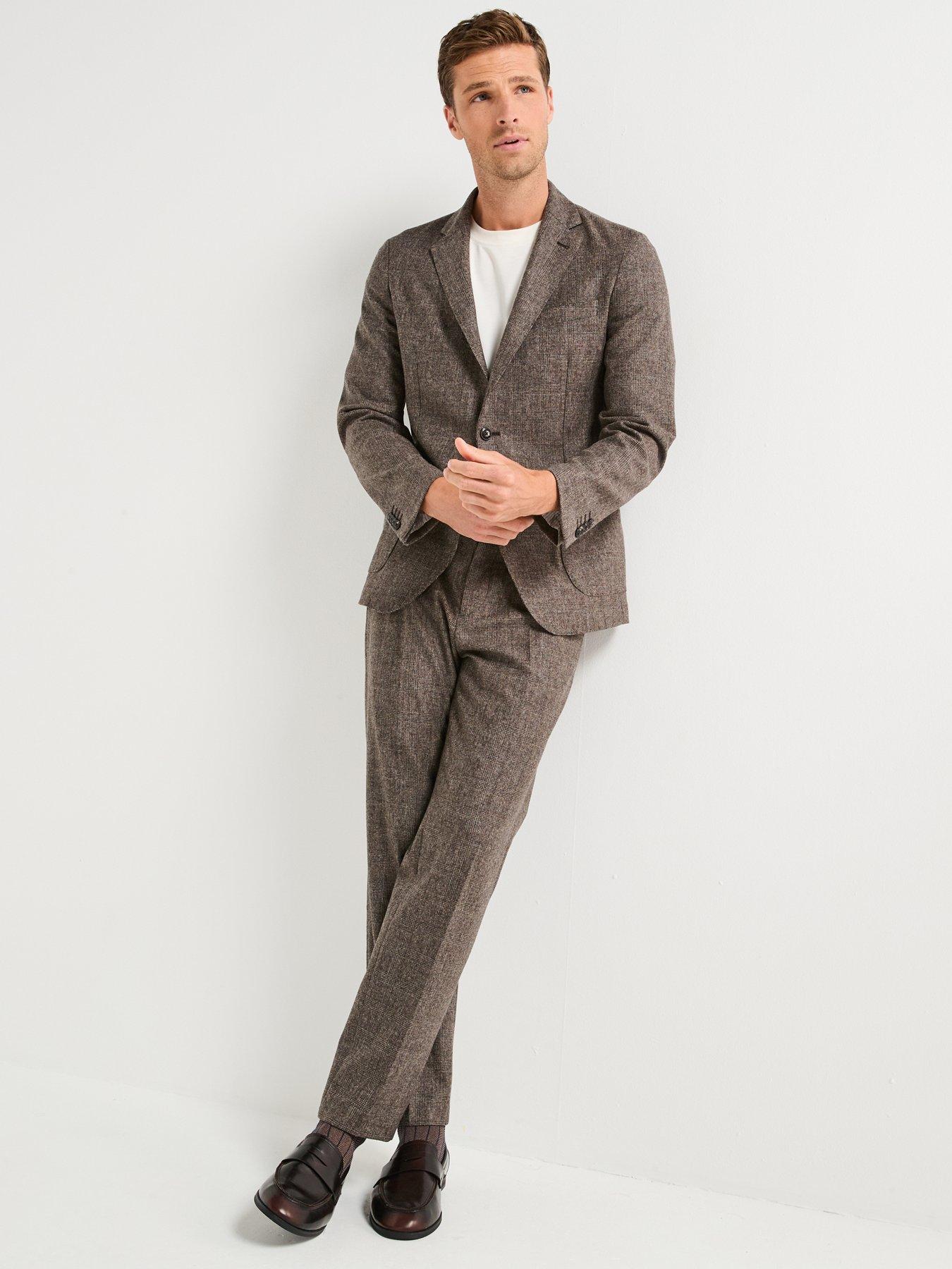 Image 3 of 6 of Barbour Kensington Check Single Breasted Modern Blazer - Brown