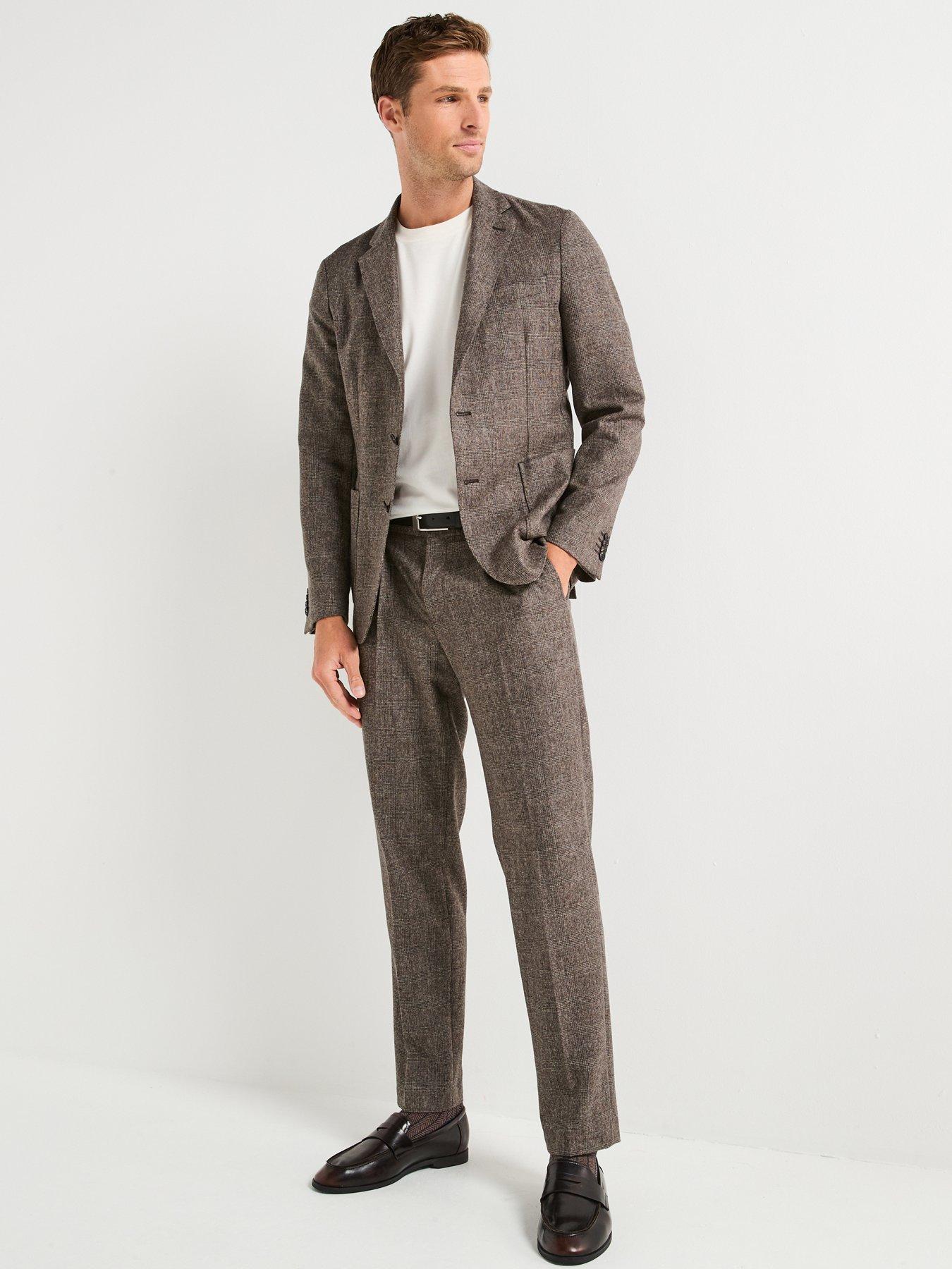 Image 5 of 6 of Barbour Kensington Check Single Breasted Modern Blazer - Brown