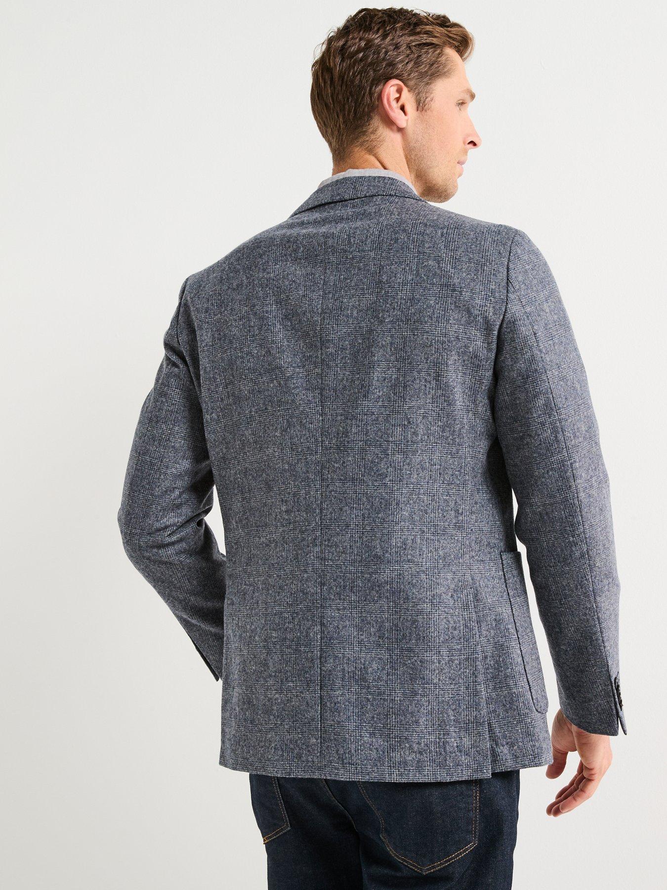 Image 2 of 5 of Barbour Kensington Check Single Breasted Modern Blazer - Navy