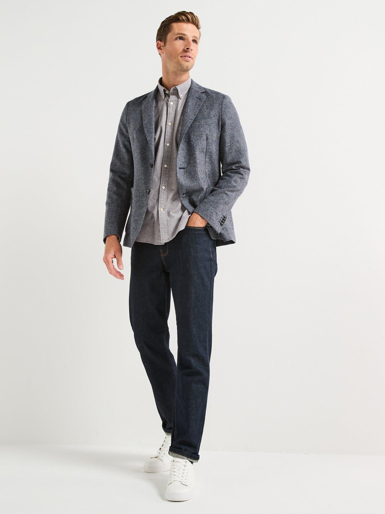 Image 3 of 5 of Barbour Kensington Check Single Breasted Modern Blazer - Navy