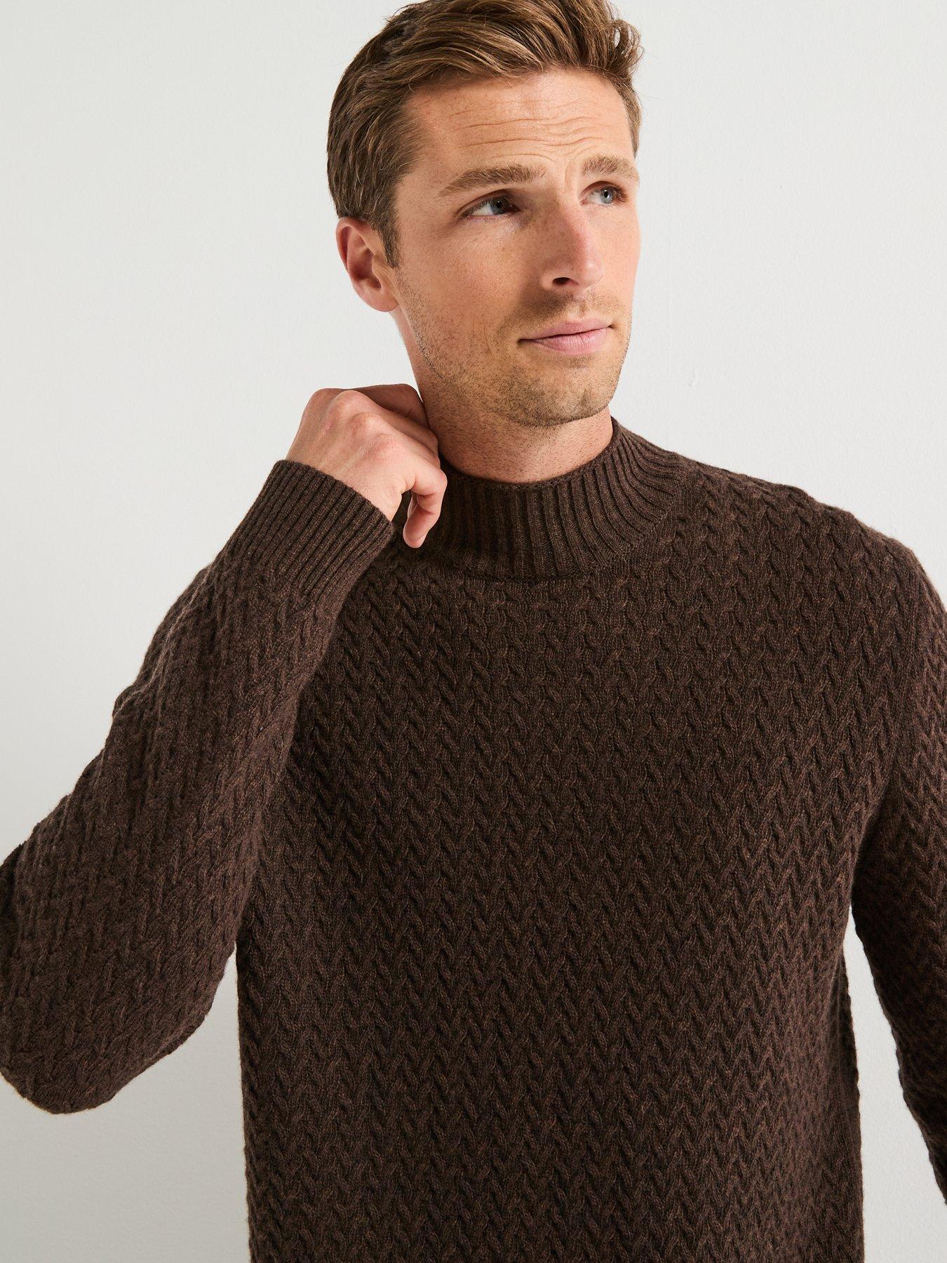 Image 5 of 6 of Barbour Stonesand Textured Funnel Neck Knitted Jumper- Black