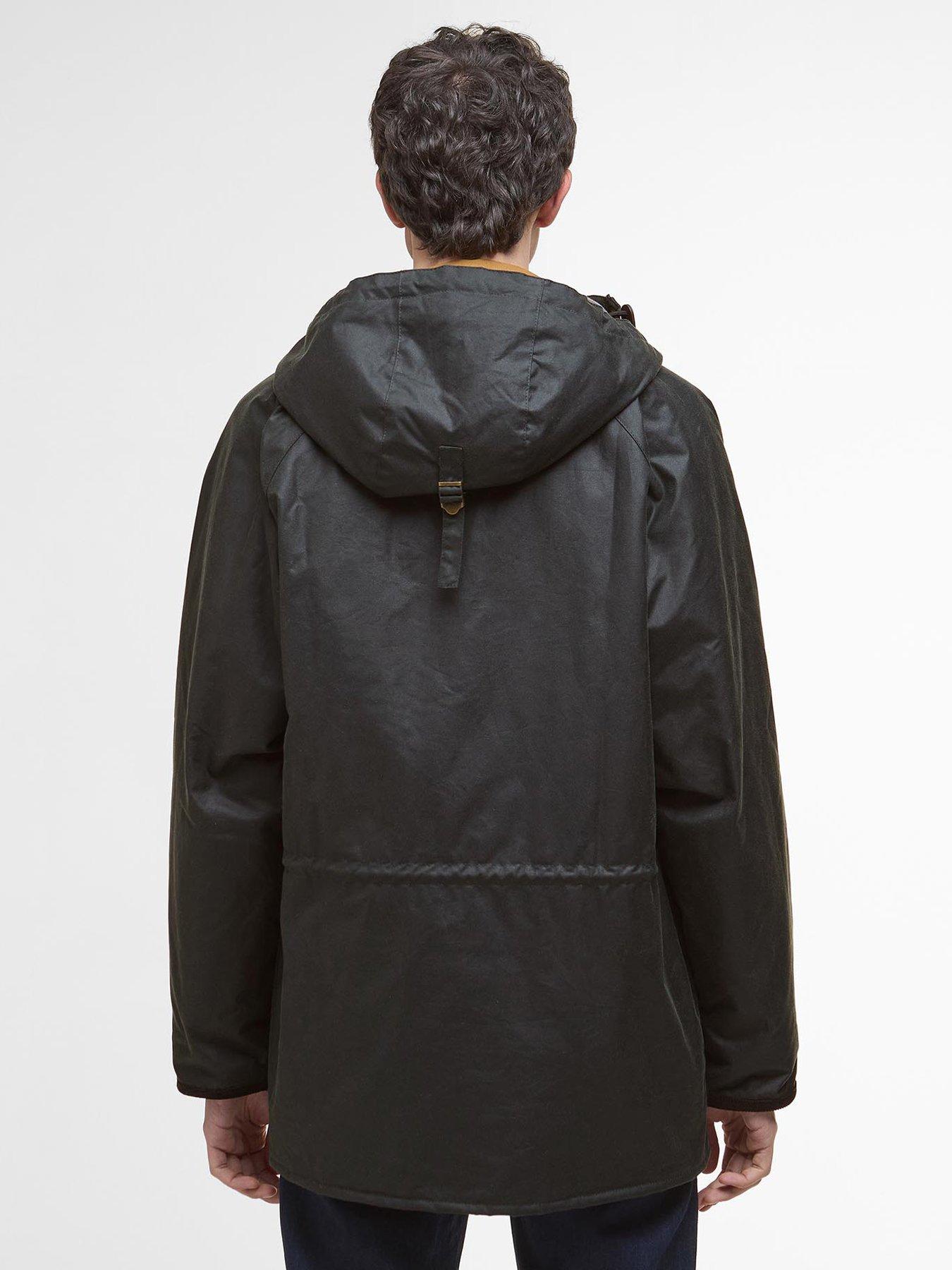  image of barbour-reel-wax-parka-coat-brown