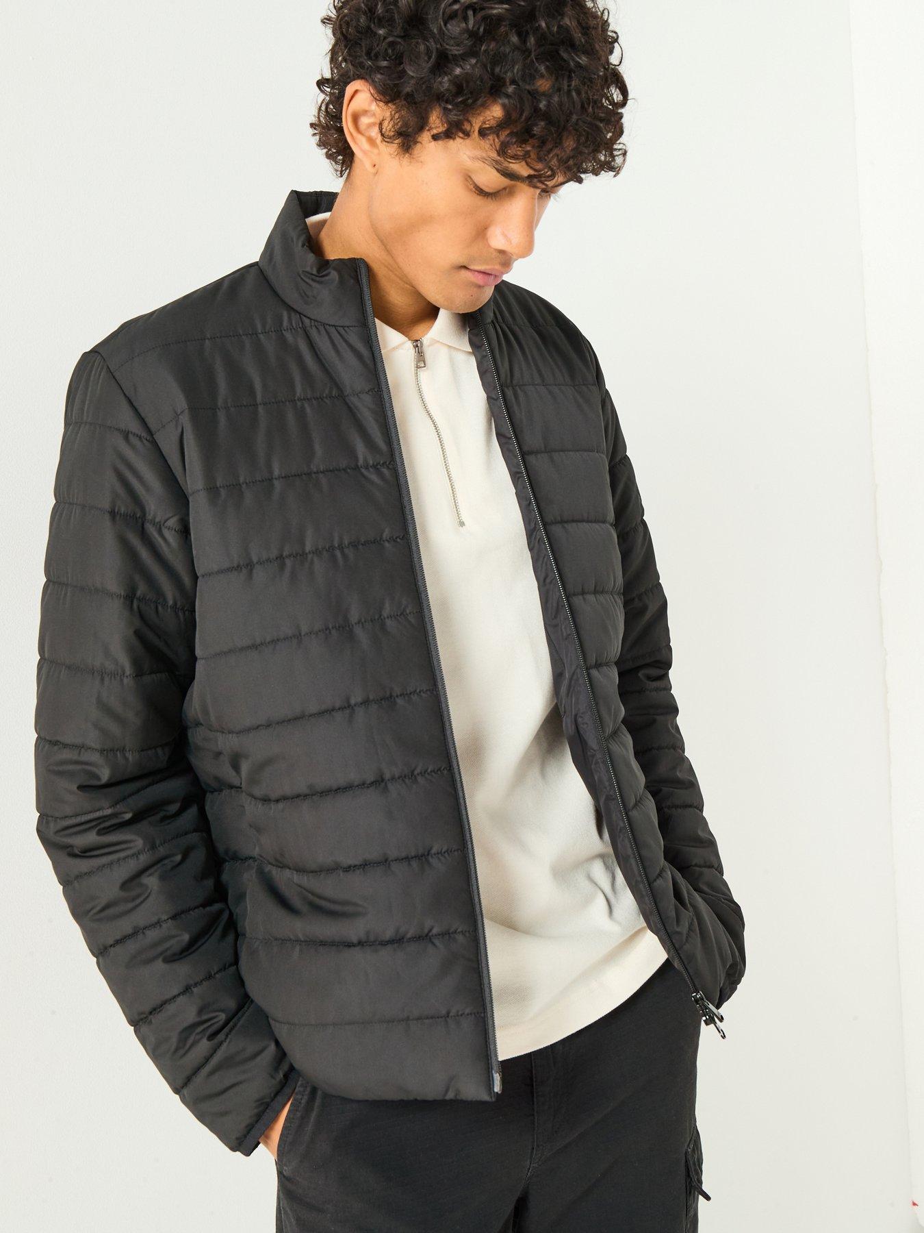 undefined Aldon Slim Fit Baffle Jacket - Black