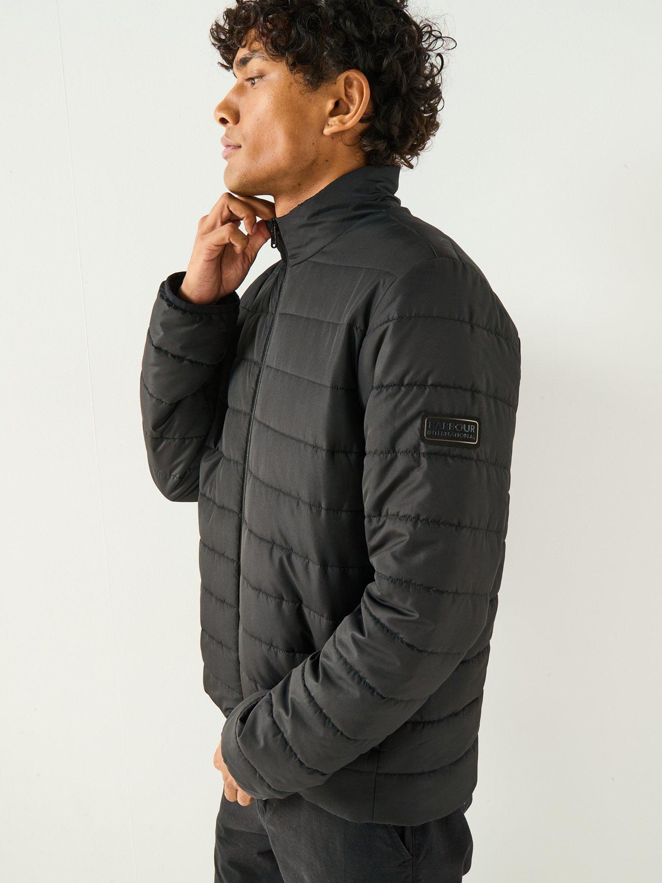 Image 4 of 6 of Barbour International Aldon Slim Fit Baffle Jacket - Black