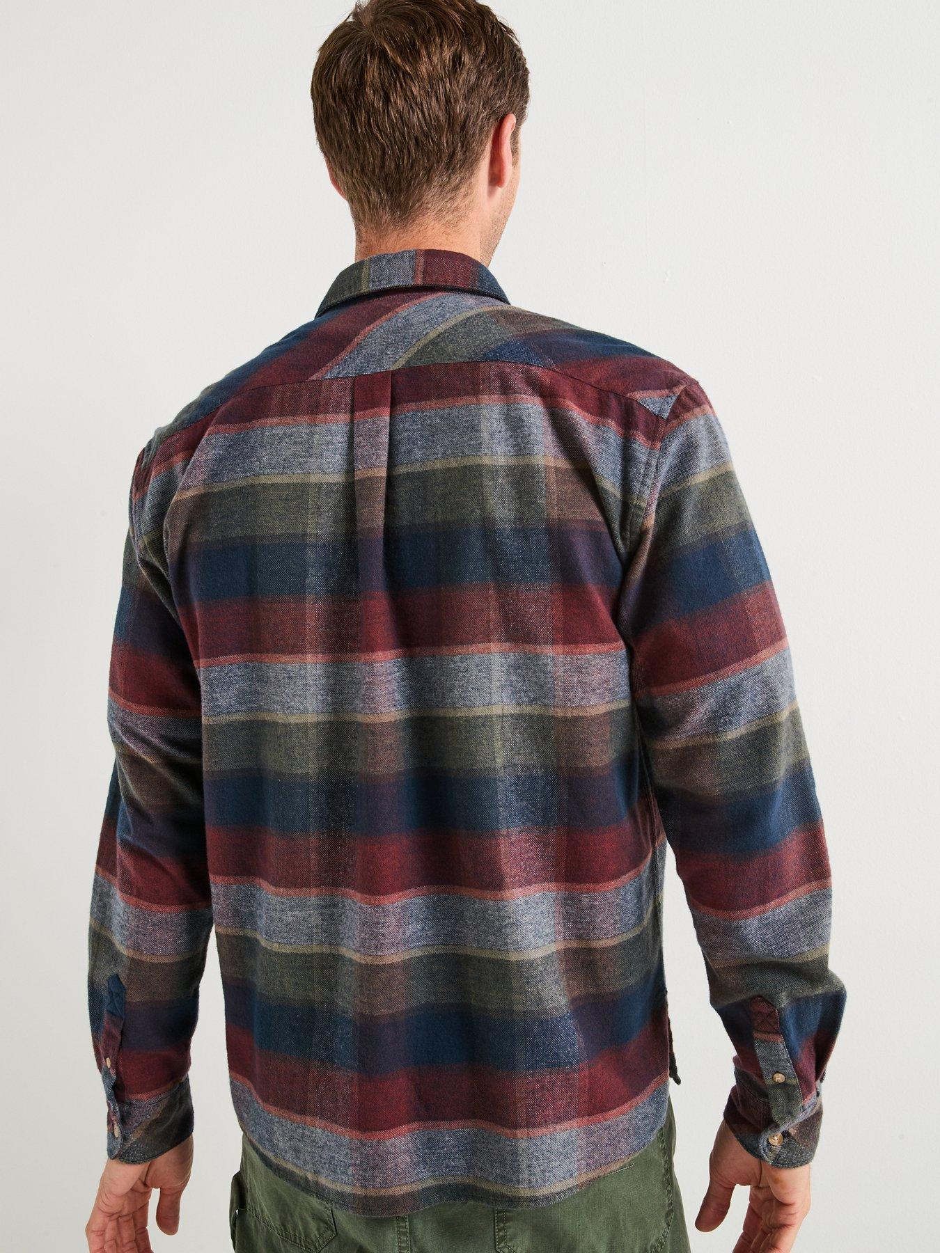 stillFront image of barbour-copswell-relaxed-fit-checked-shirt-navy