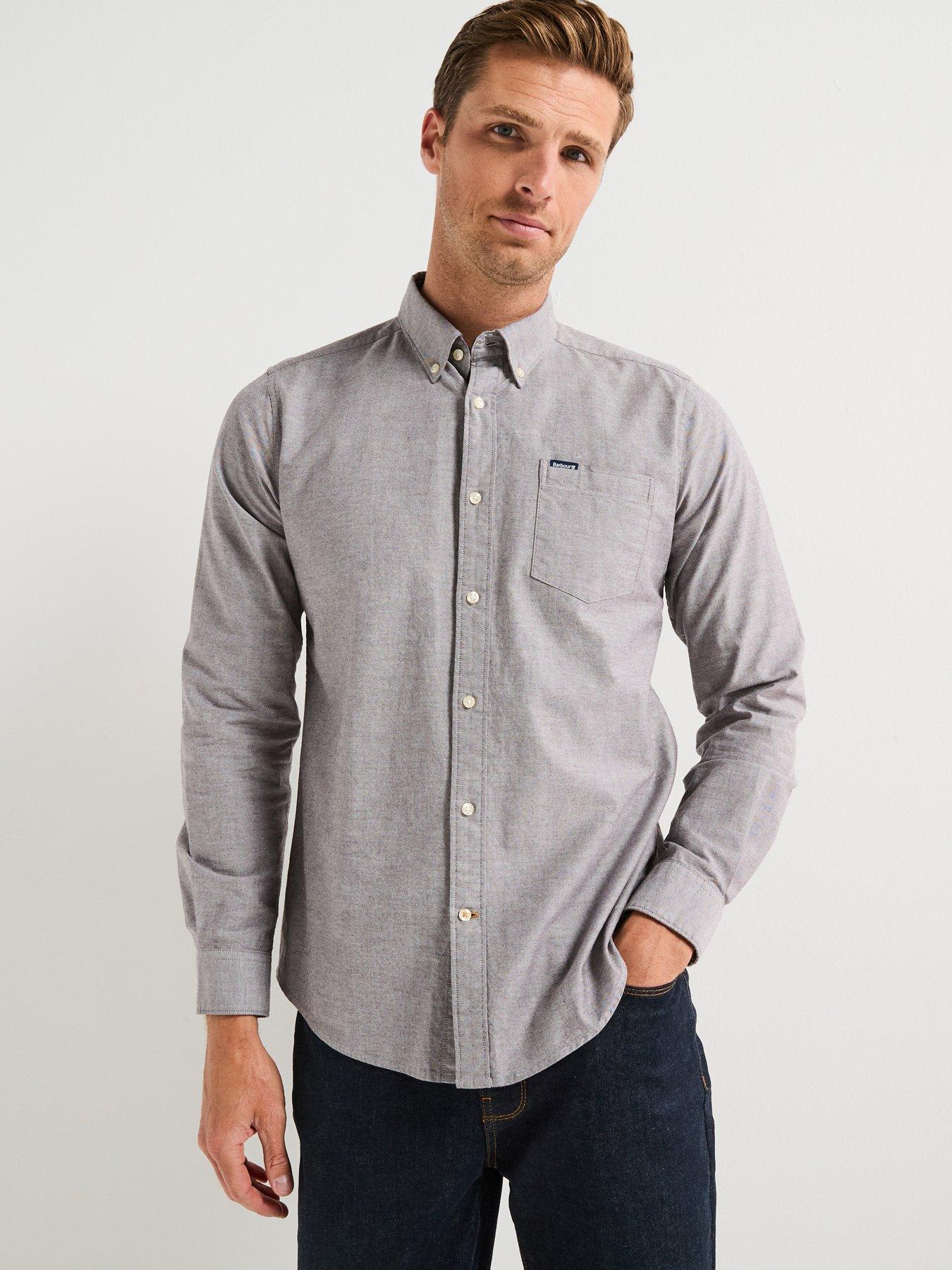 undefined Marsden Tailored Fit Oxford Shirt- Brown