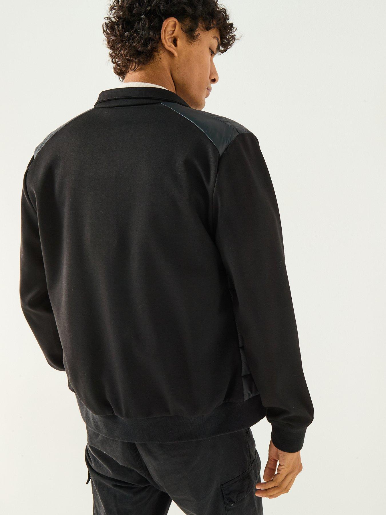 Image 2 of 6 of Barbour International Heysham Hybrid Sweat Jacket- Black