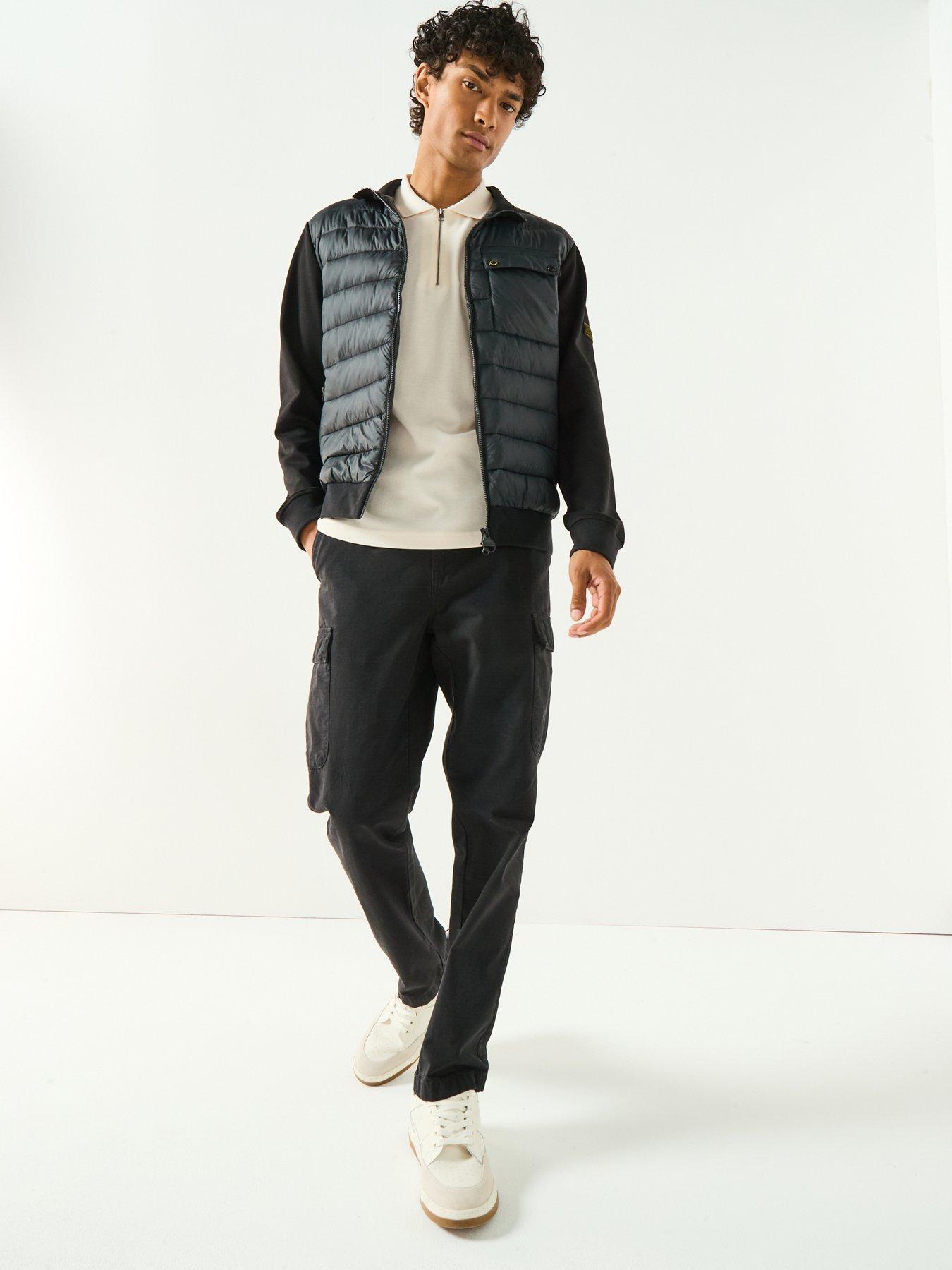 Image 3 of 6 of Barbour International Heysham Hybrid Sweat Jacket- Black