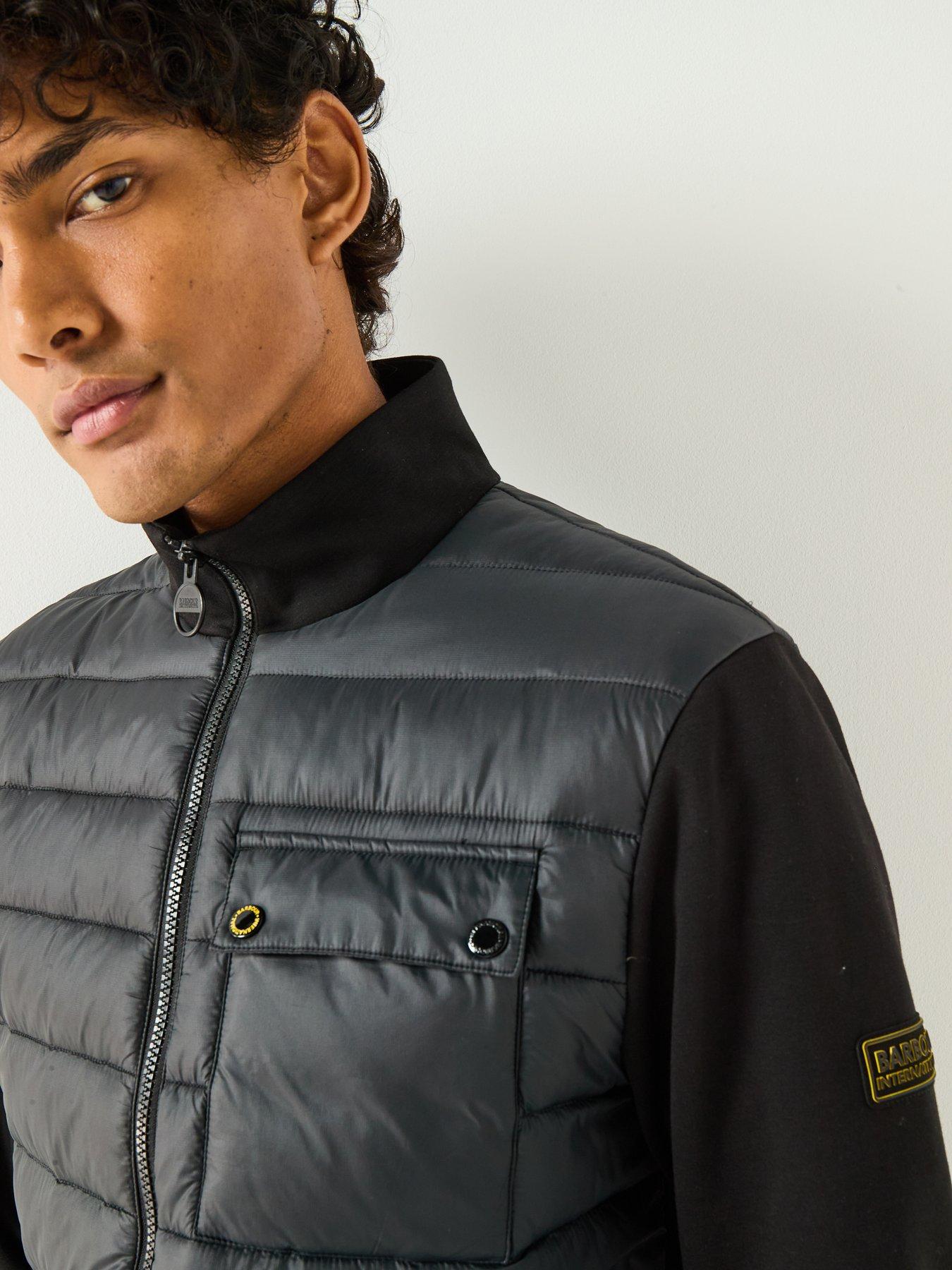 Image 4 of 6 of Barbour International Heysham Hybrid Sweat Jacket- Black