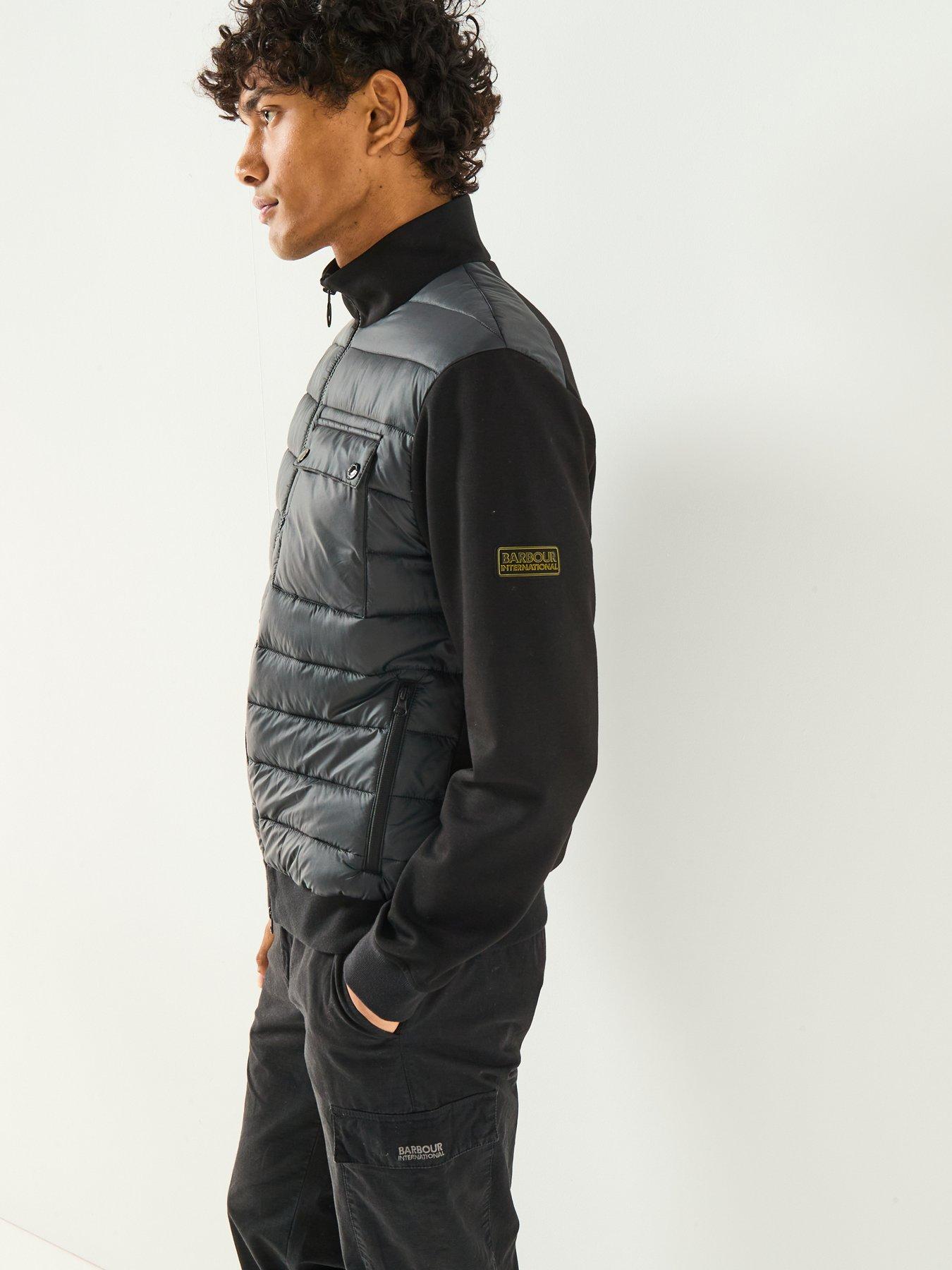 Image 6 of 6 of Barbour International Heysham Hybrid Sweat Jacket- Black