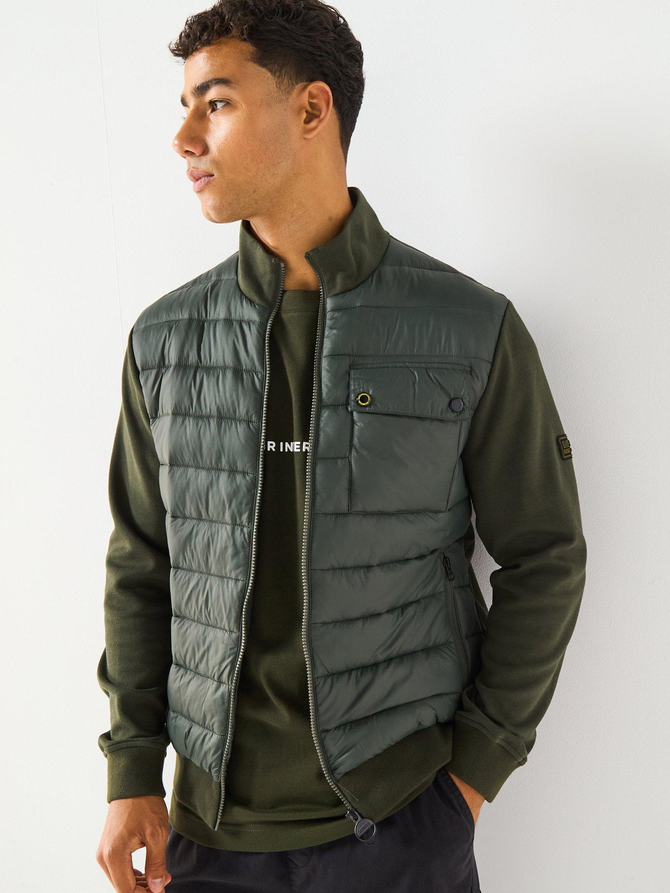 undefined Heysham Hyrbrid Sweat Jacket- Grey