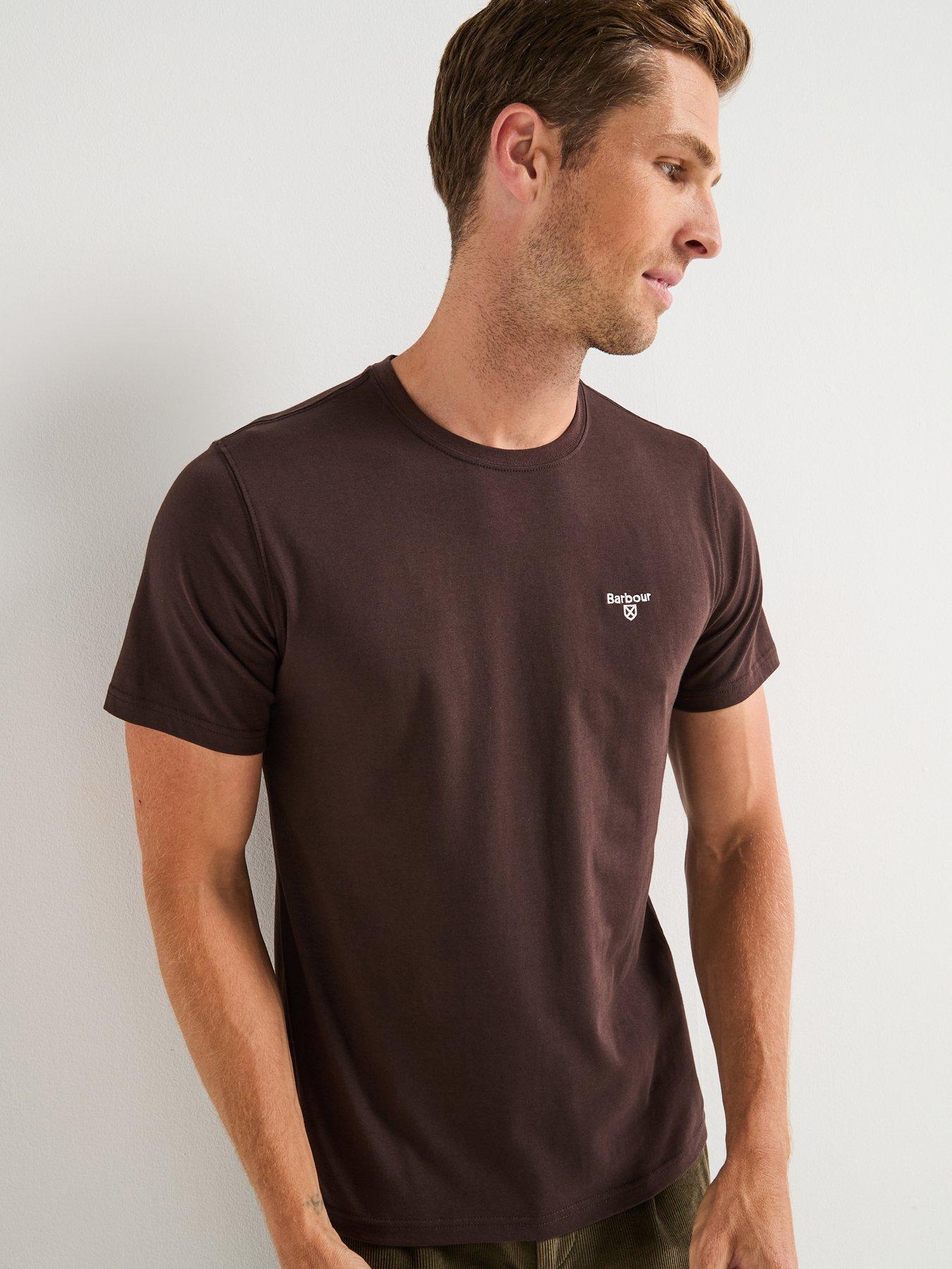 Image 5 of 6 of Barbour Short Sleeve Essential Sports T-Shirt- Brown
