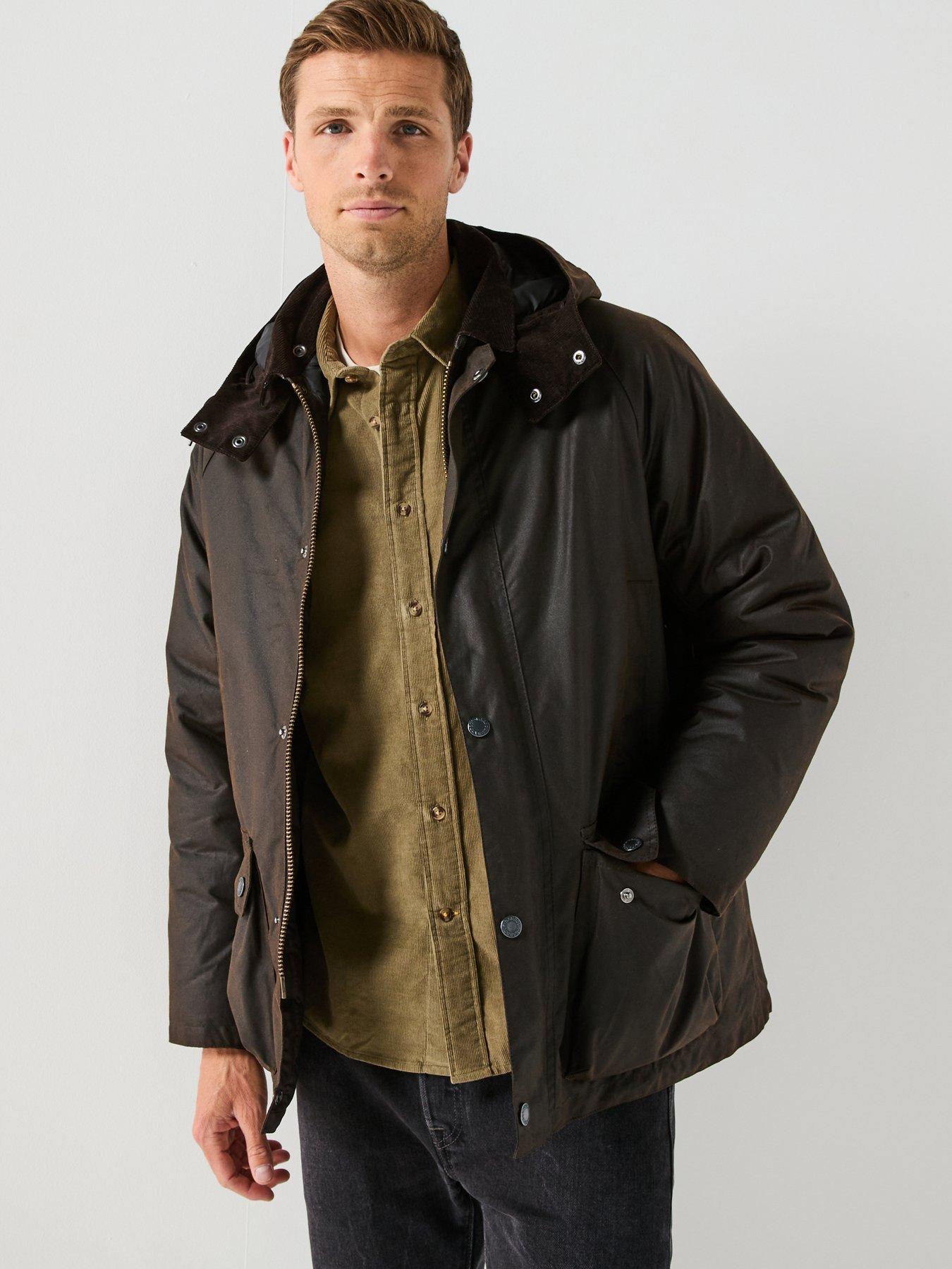  image of barbour-modern-beaufort-wax-jacket-coat-black