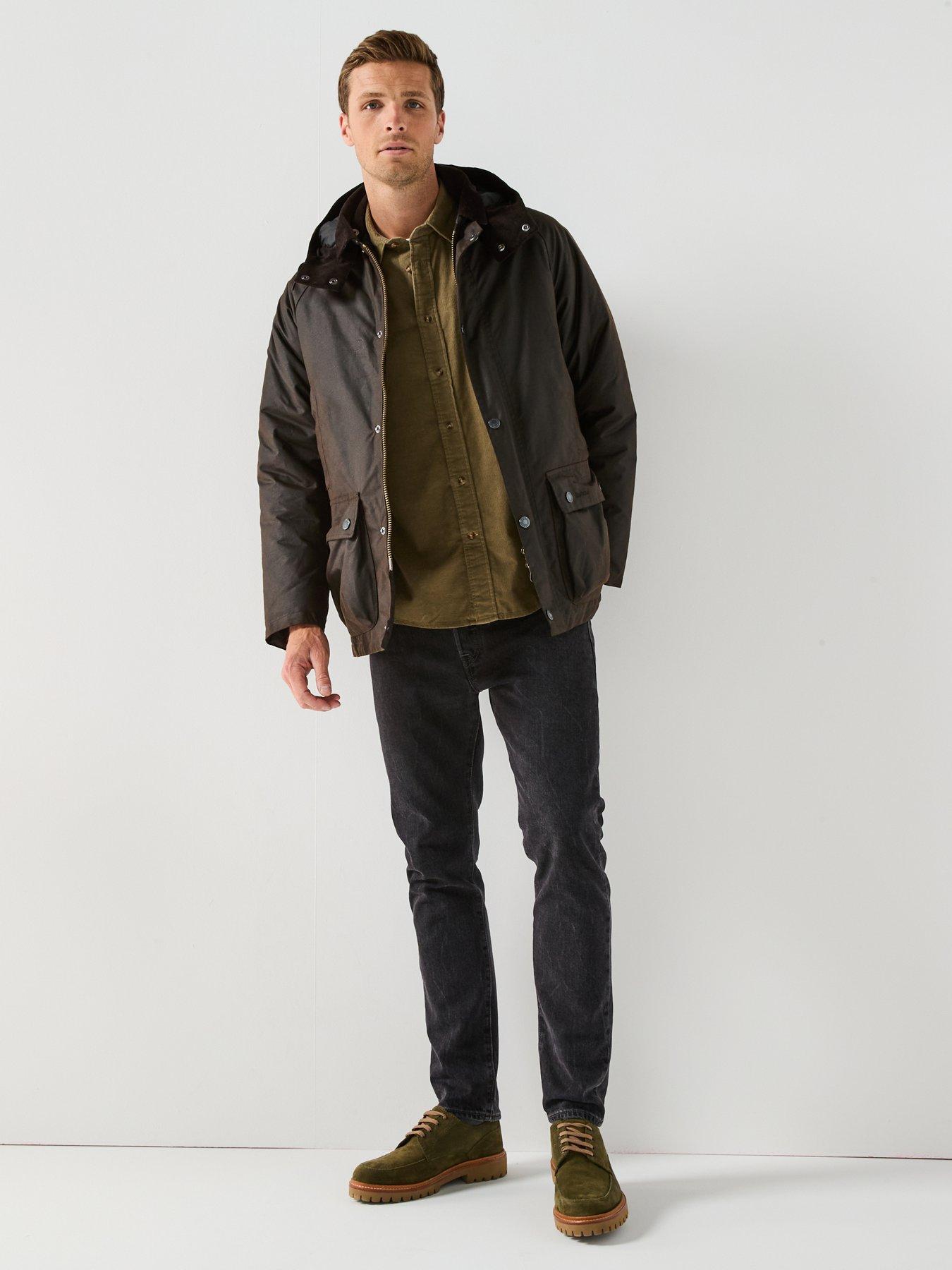  image of barbour-modern-beaufort-wax-jacket-coat-black