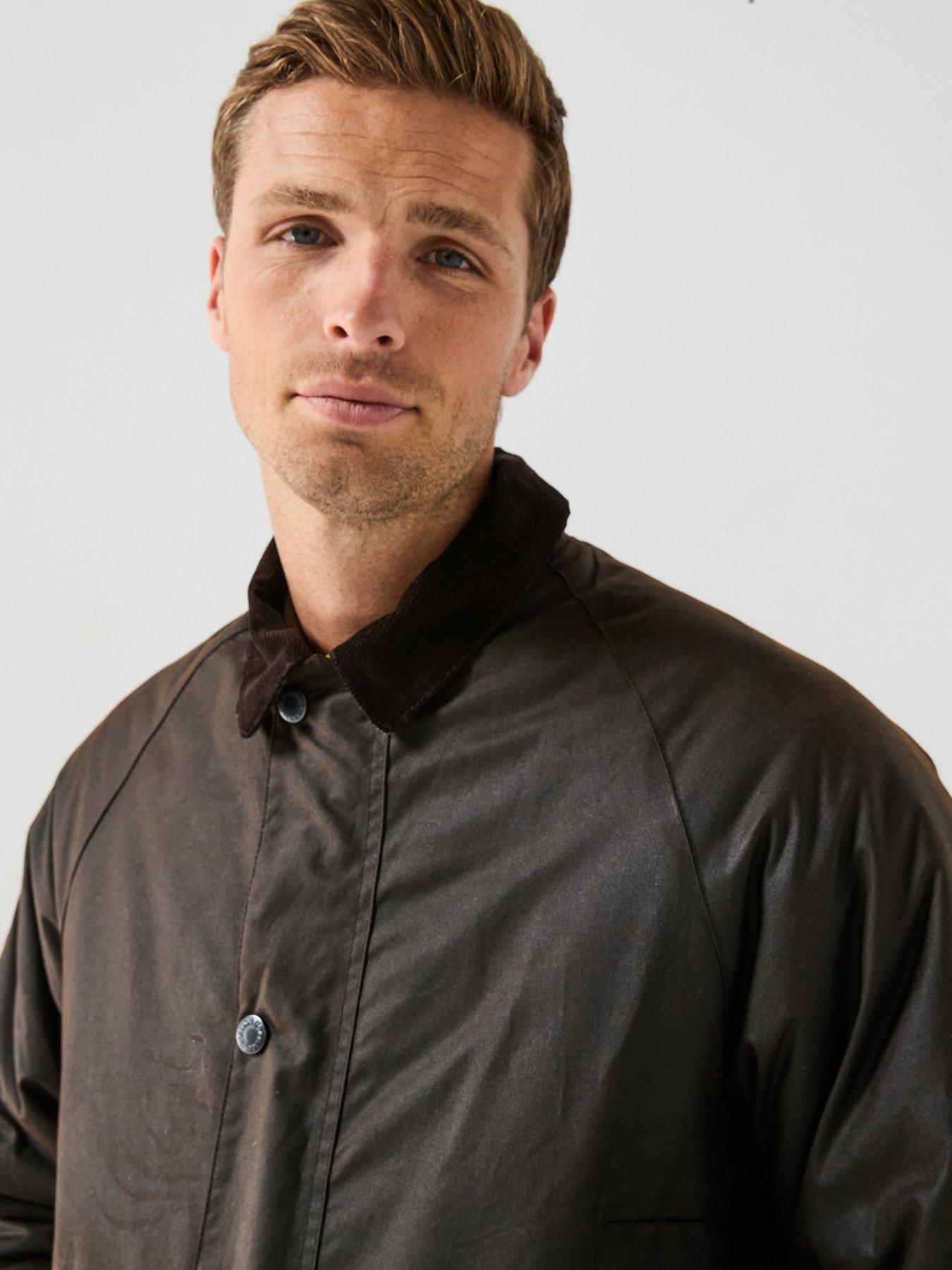  image of barbour-modern-beaufort-wax-jacket-coat-black