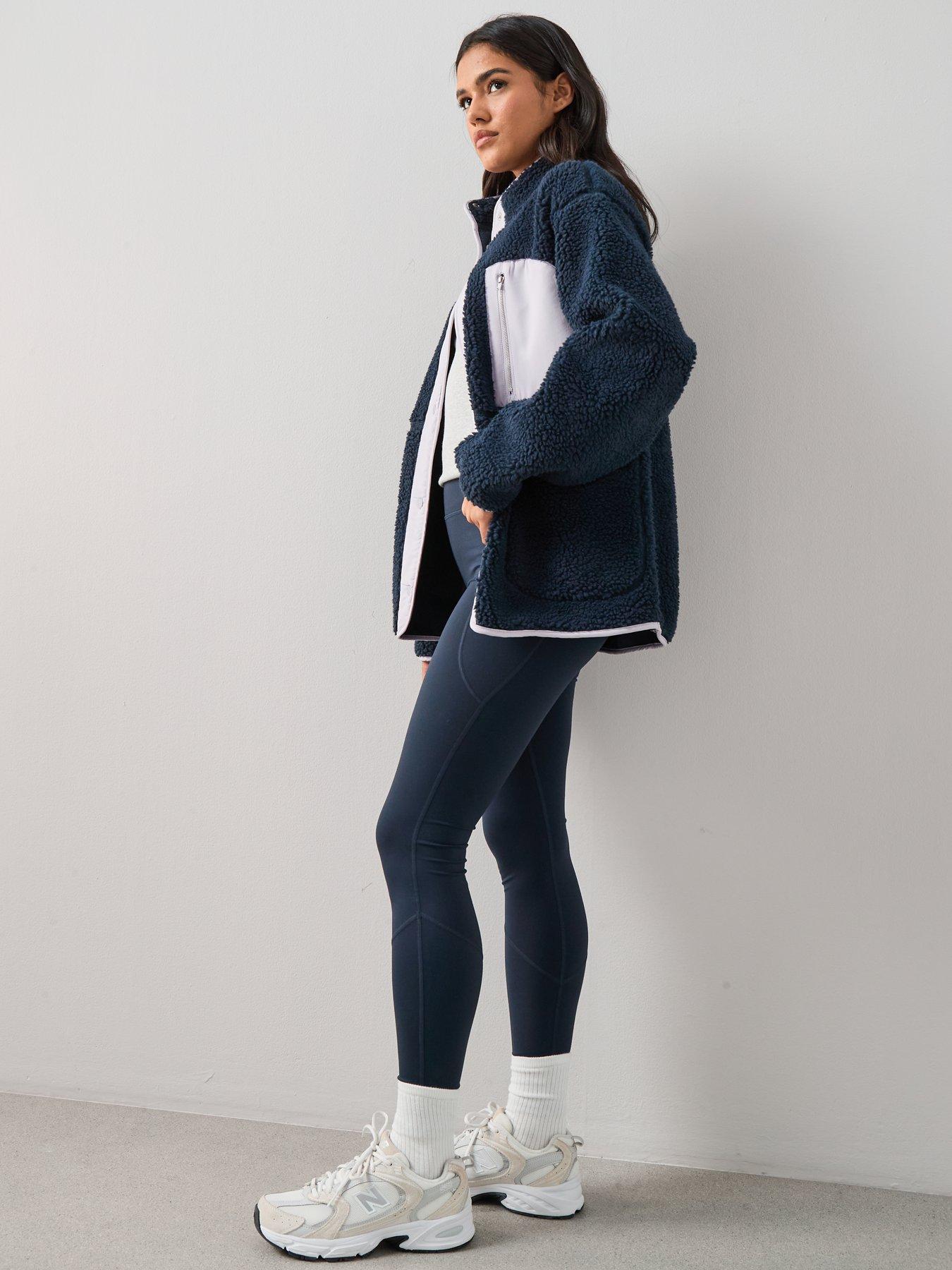 Image 3 of 7 of The Very Collection Contrast Pocket Borg Jacket - Blue