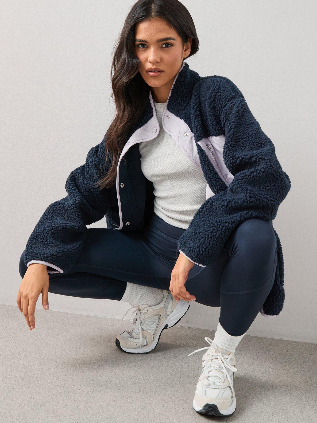 Image 6 of 7 of The Very Collection Contrast Pocket Borg Jacket - Blue