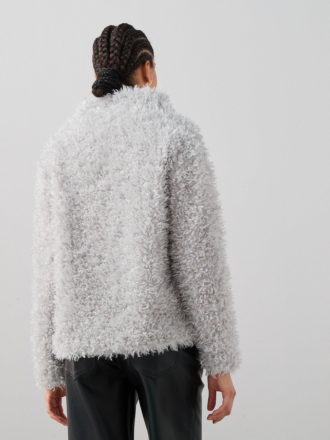  image of the-very-collection-faux-fur-overhead-fleecenbsp--grey