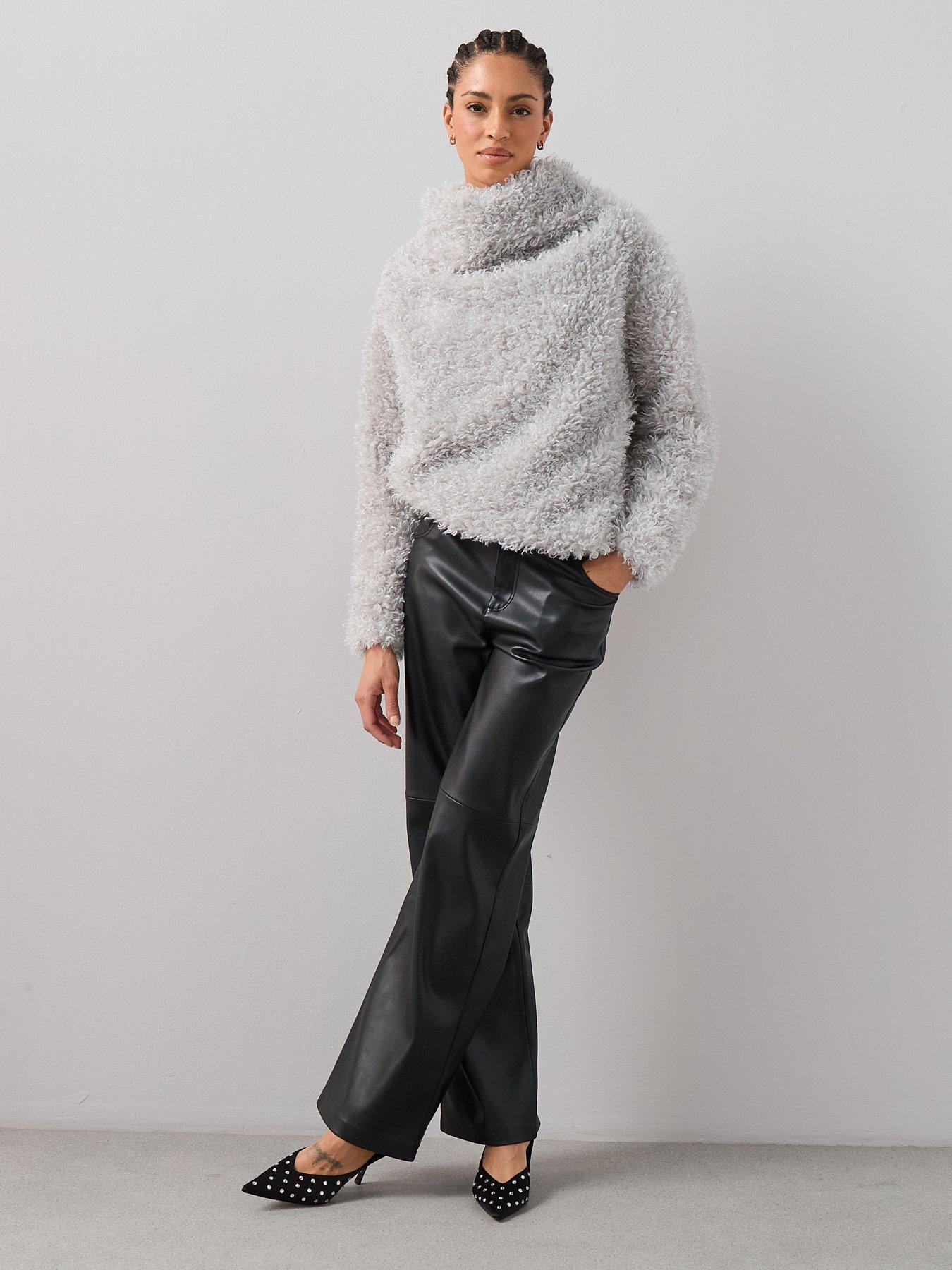  image of the-very-collection-faux-fur-overhead-fleecenbsp--grey