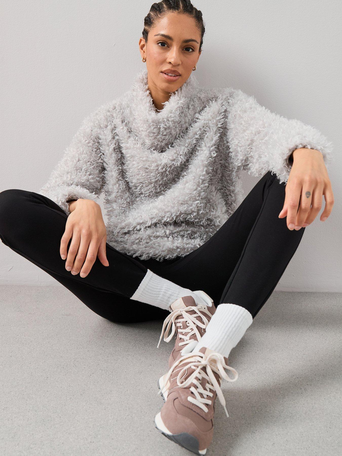  image of the-very-collection-faux-fur-overhead-fleecenbsp--grey