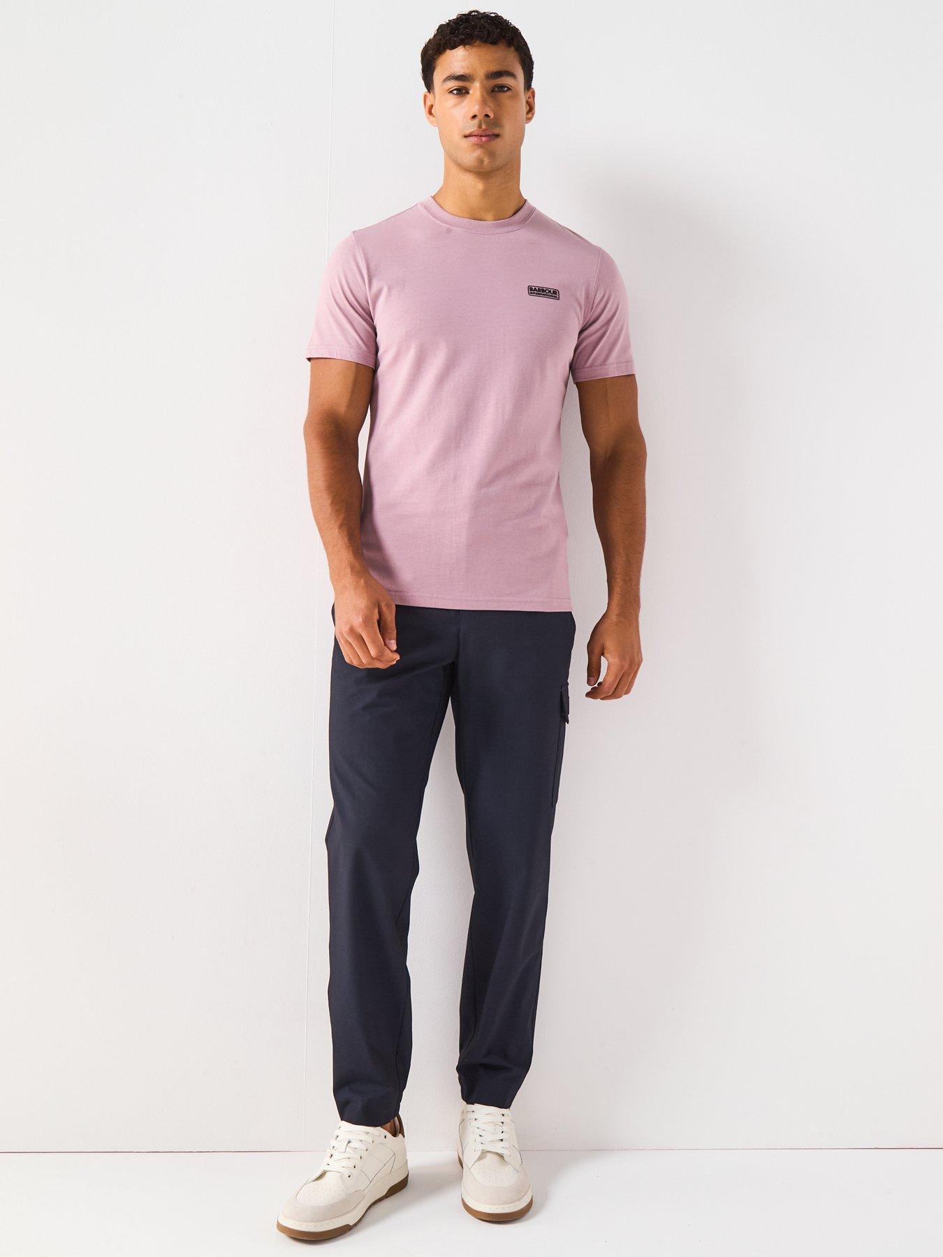 Image 3 of 6 of Barbour International Small Logo Short Sleeve T-Shirt - Light Pink