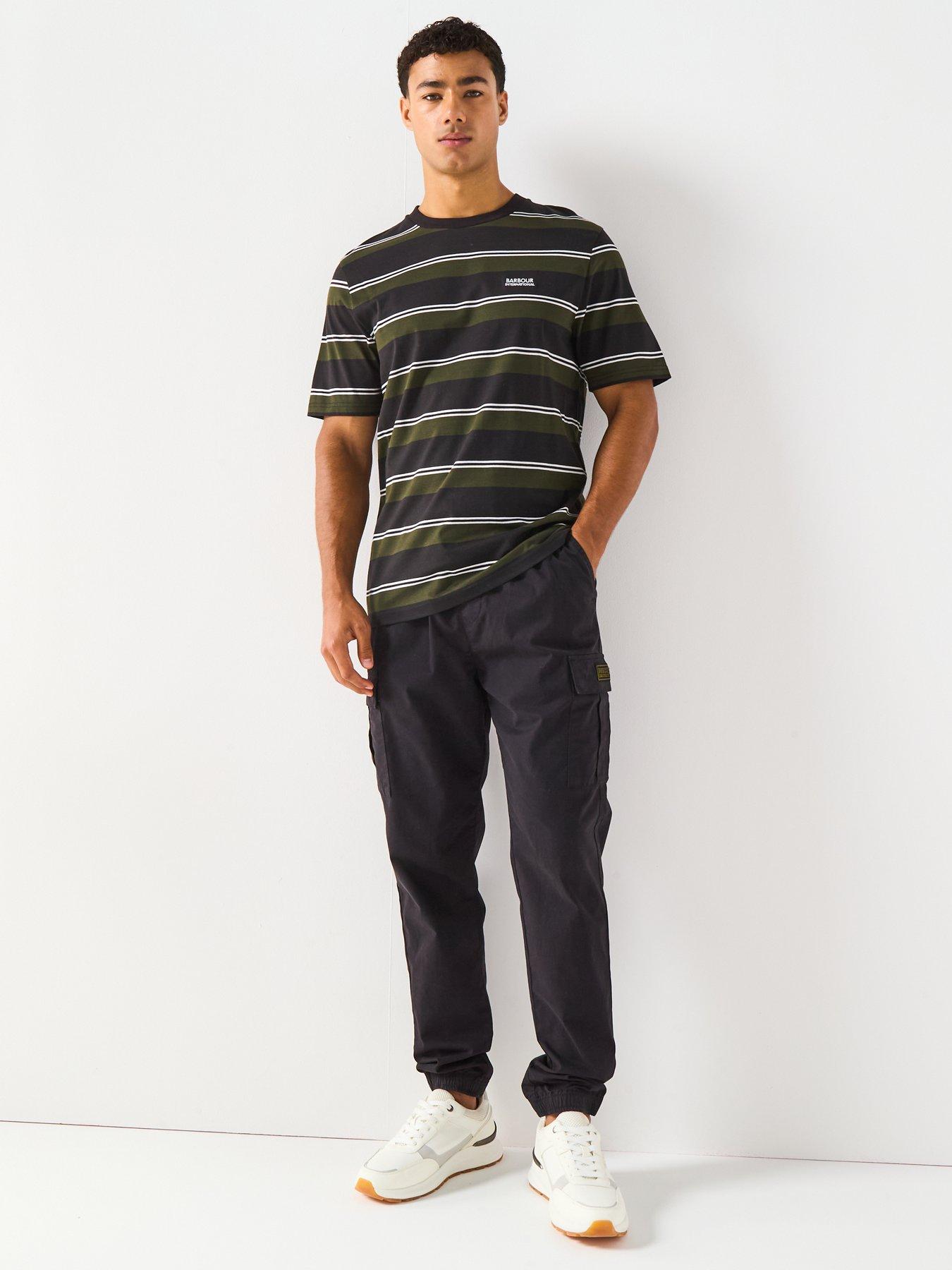 Image 3 of 6 of Barbour International Bruce Striped T-Shirt- Black