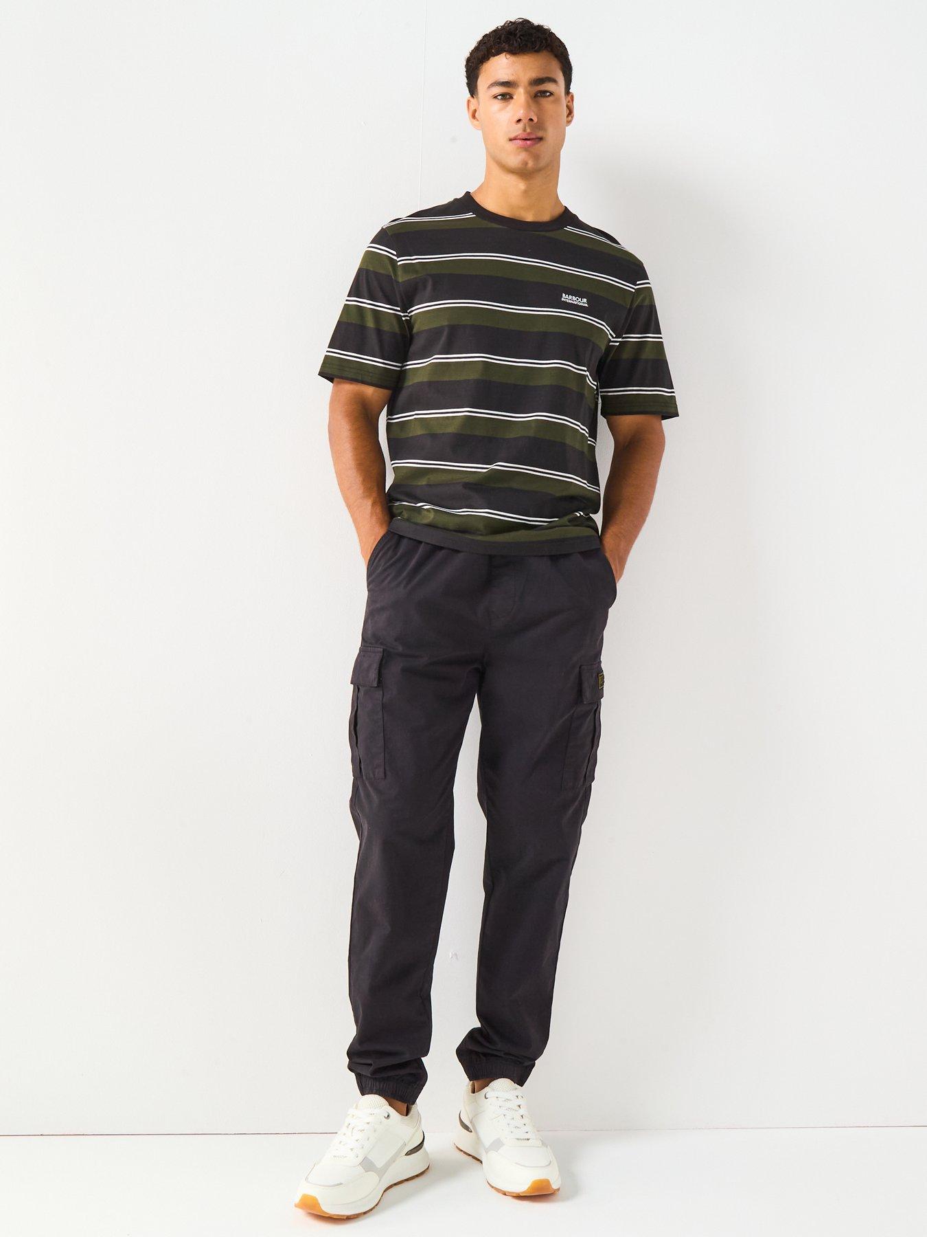 Image 4 of 6 of Barbour International Bruce Striped T-Shirt- Black